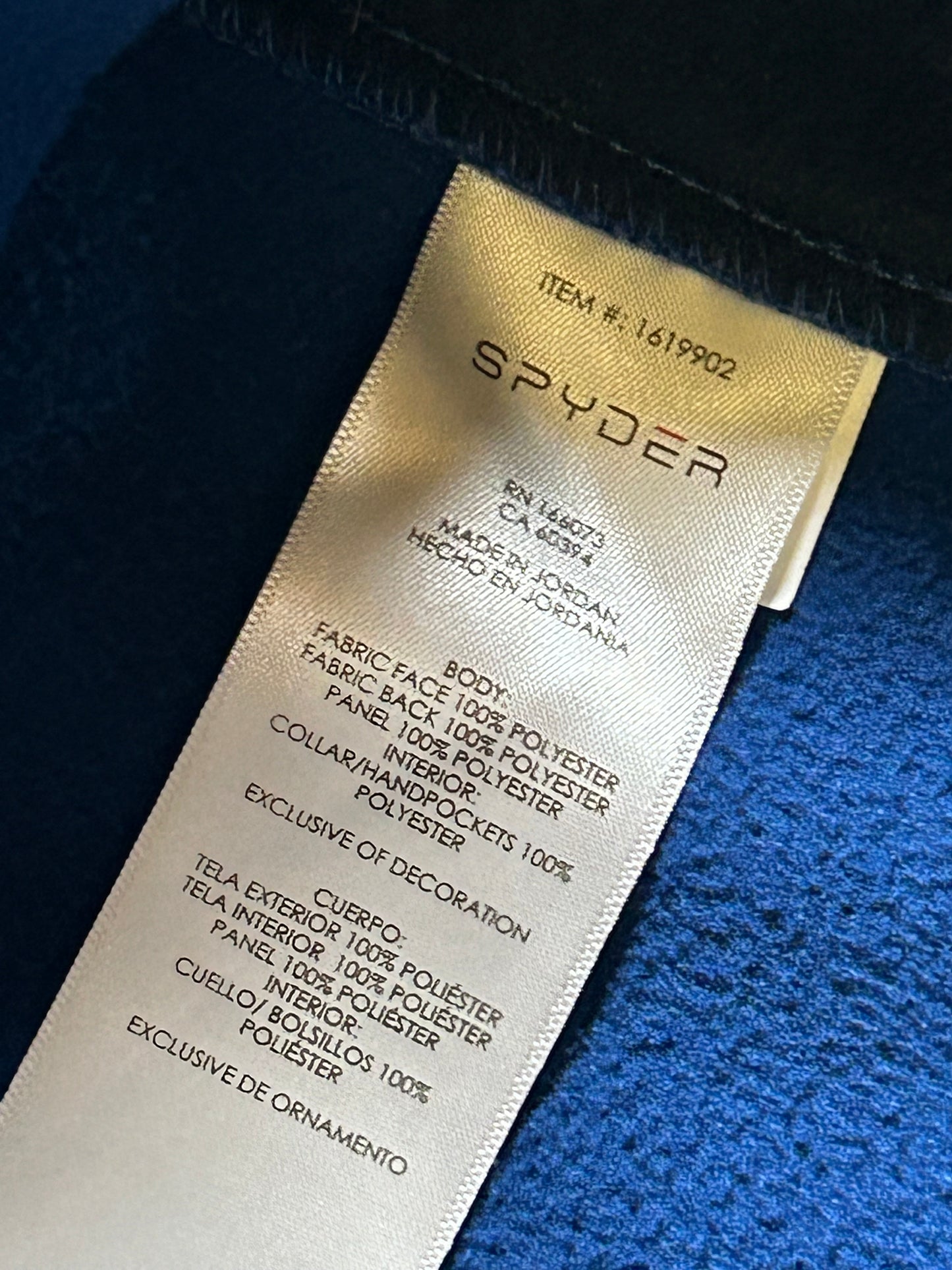 Spyder 1/4-Zip Knit Pullover Jacket Sweater Blue/Black Men’s XL 24.25x30.5 Inches F22