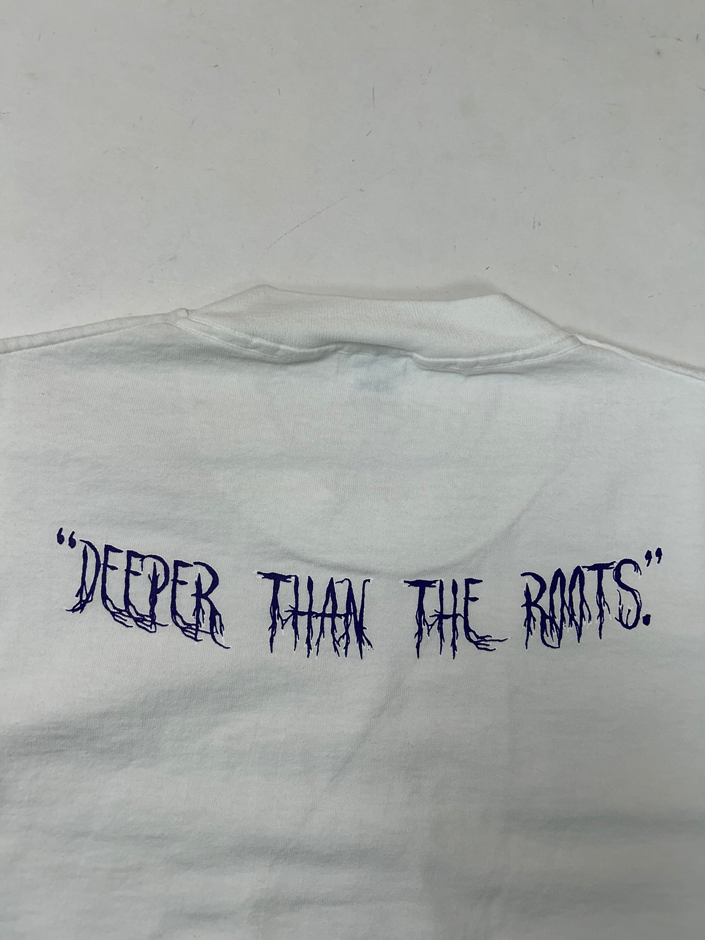Edgewood NJ first edition “Deeper Than The Roots.” Tee XL Fruit Of The Loom USA 100% Cotton White
