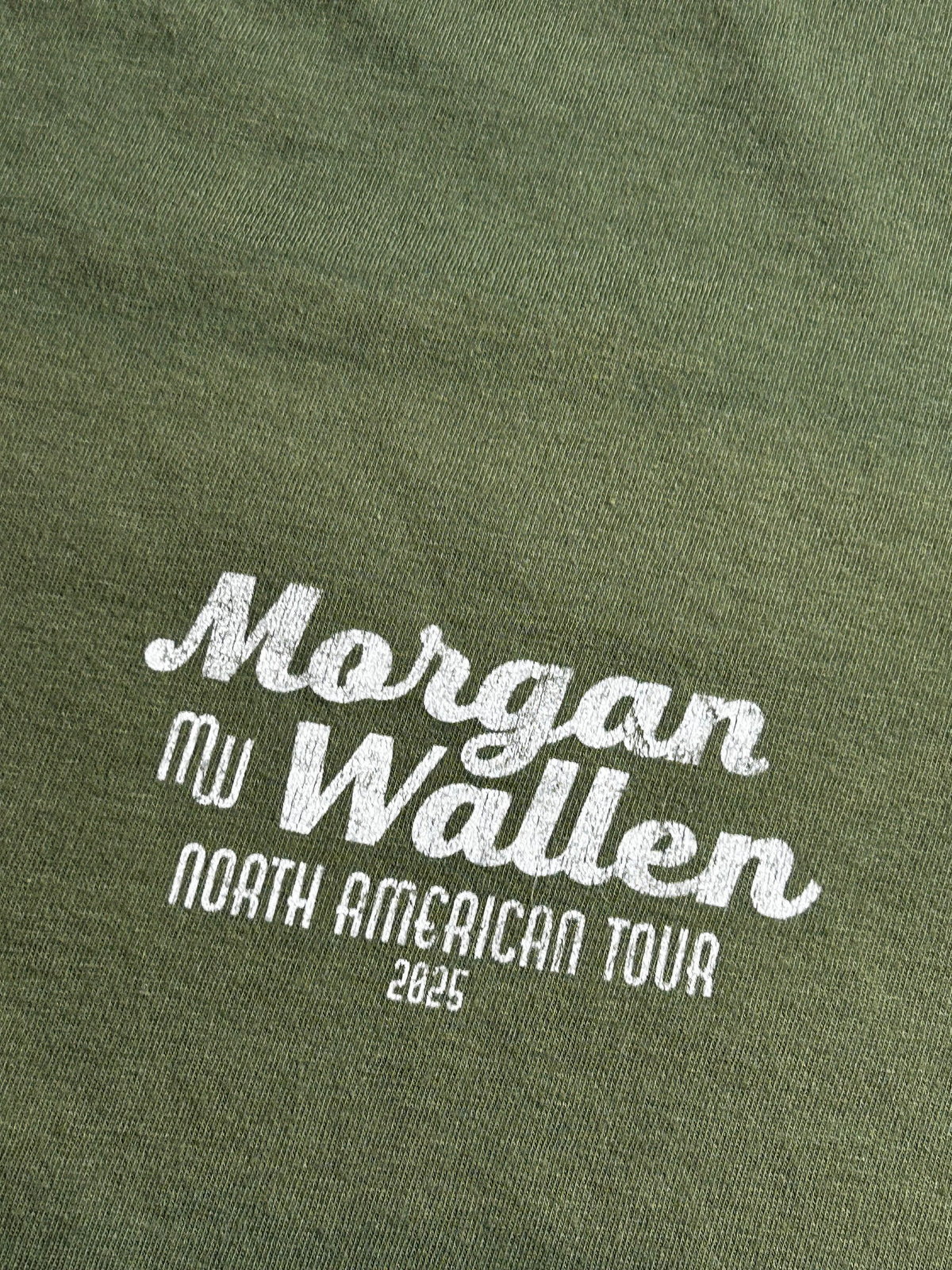 Morgan Wallen "I'm The Problem" 2025 North American Tour Music Tee Medium 19.25x26.25 Inches Green