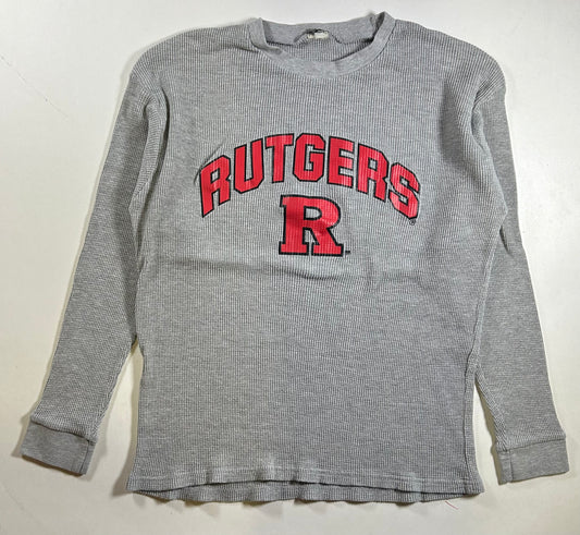 Rutgers Scarlet Knights College Thermal Long Sleeve Shirt Large/Medium Fit 22x26.25/27.25 Inches