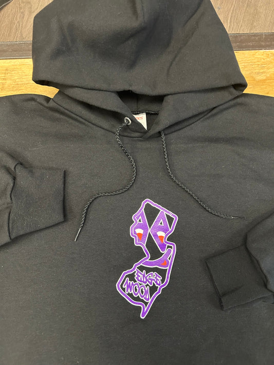 Edgewood NJ State Logo Hooded Sweatshirt Black S-3XL 90/10 Blend