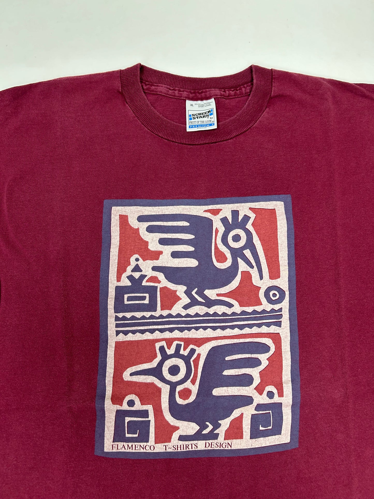 Vintage Screen Stars T-Shirt Single Stitch PremiumT Flamenco Design Tee XL 24x28.75 Inches