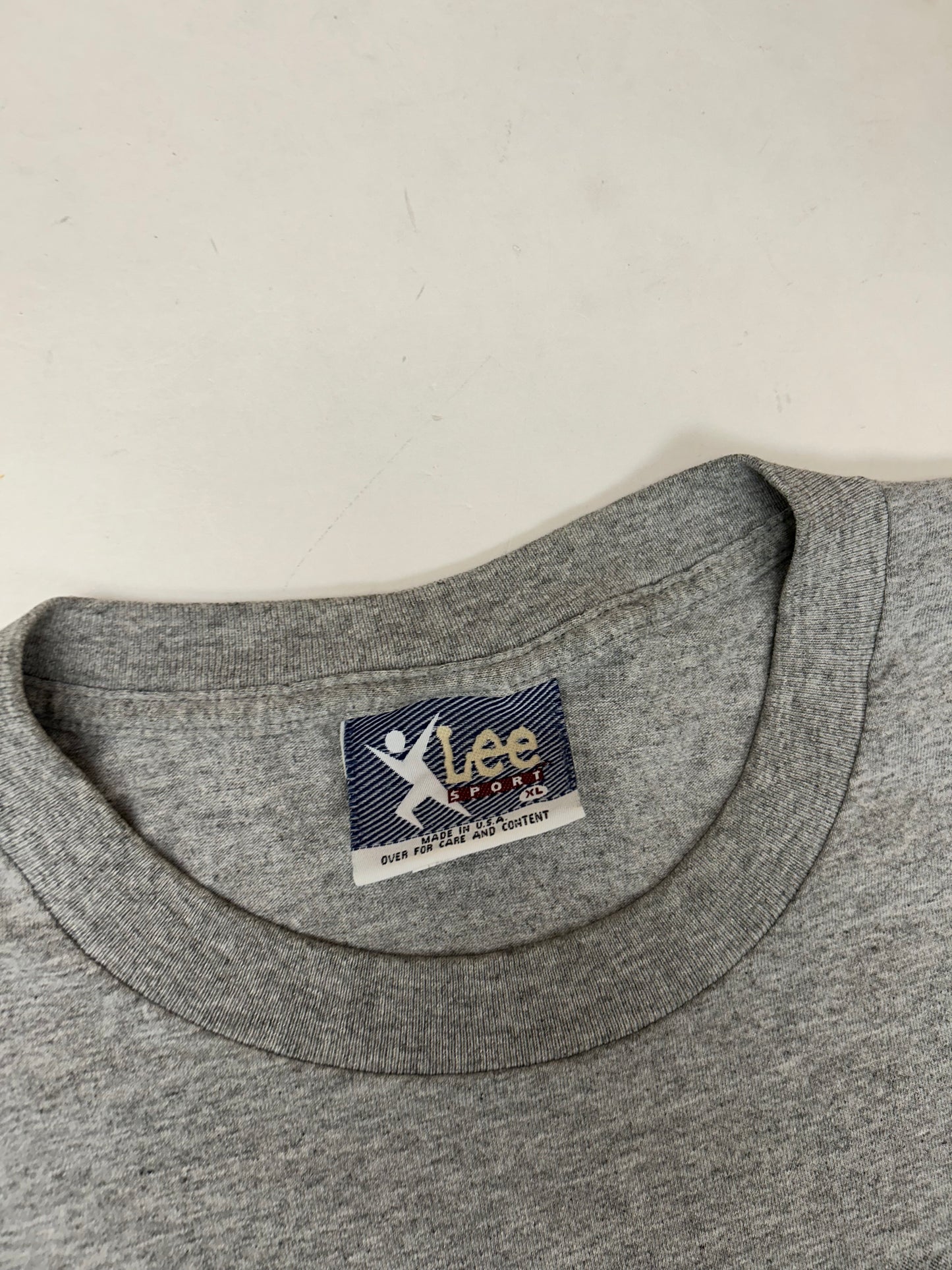 Vintage 90s Los Angeles Dodgers MLB Locker Room T-Shirt XL 24.25x30 Inches Lee Sport Nutmeg Gray