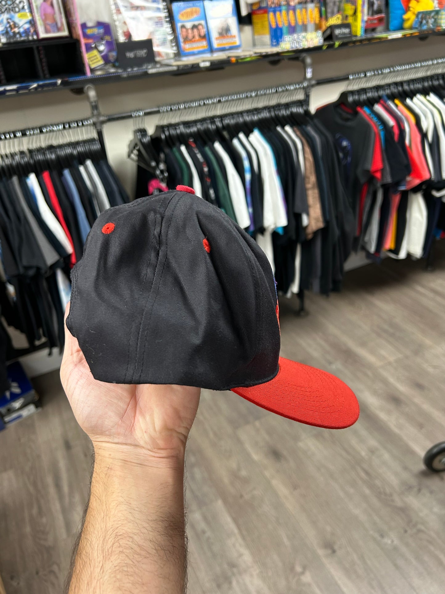 Vintage Planet Hollywood Washington D.C. Snapback Hat Adjustable 90s Black/Red