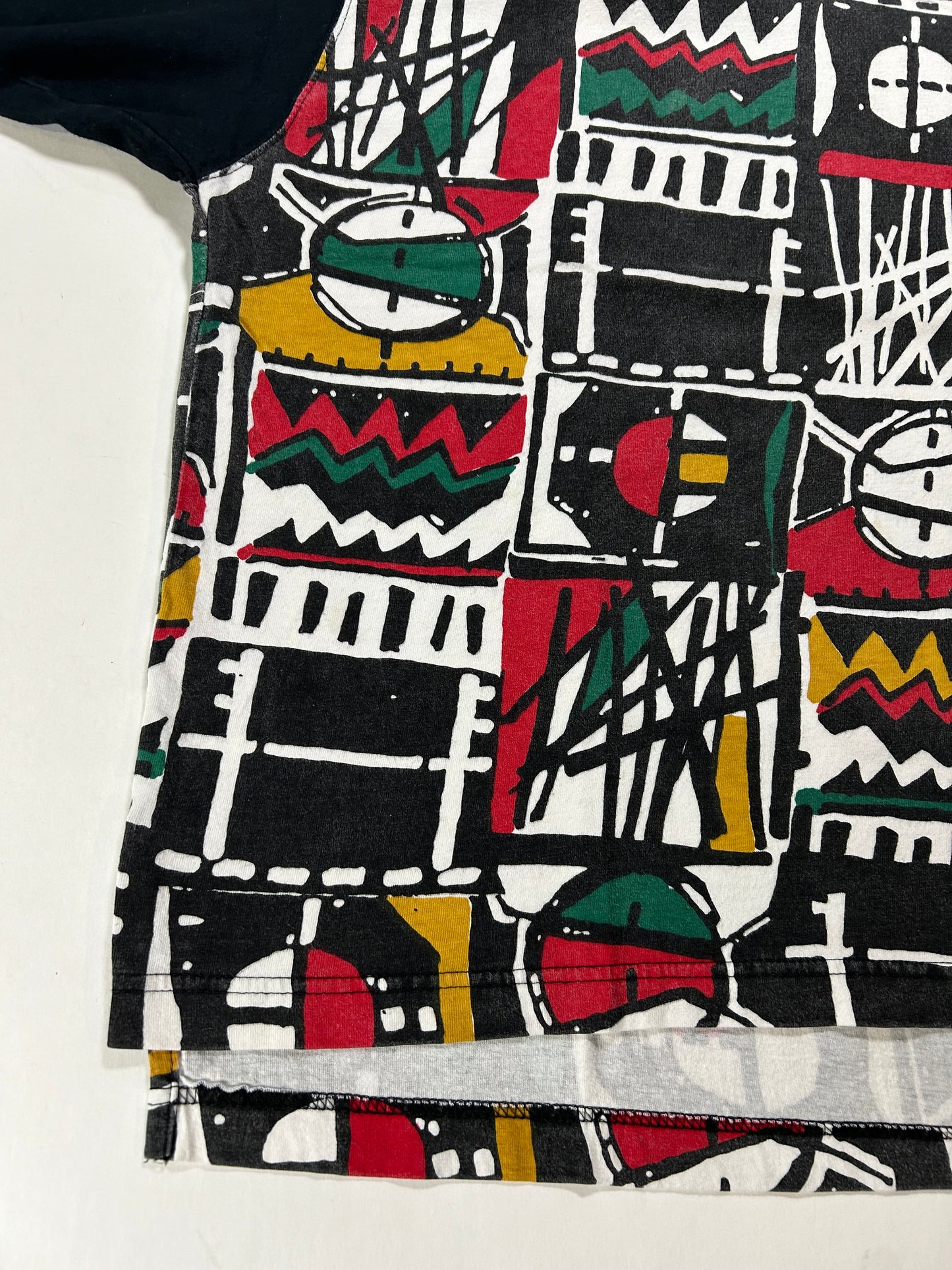 Vintage Nike Air Jordan AOP 1993 Tee Constructed Top Abstract Jordan 8 VIII XL 26.25x27.5/30 Inches