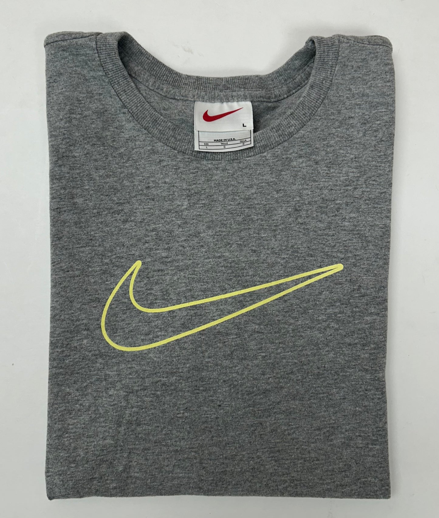 Vintage 90s Nike Swoosh Tee Women’s Large 20x25.5 Inches Gray