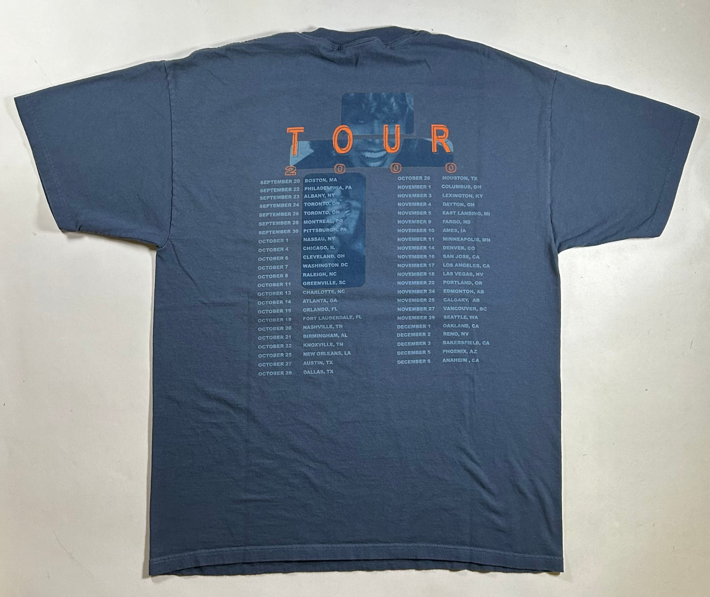 Vintage Tina Turner Twenty Four Seven 2000 Tour Concert Tee Giant Tag Size XL 23x30.75 Inches