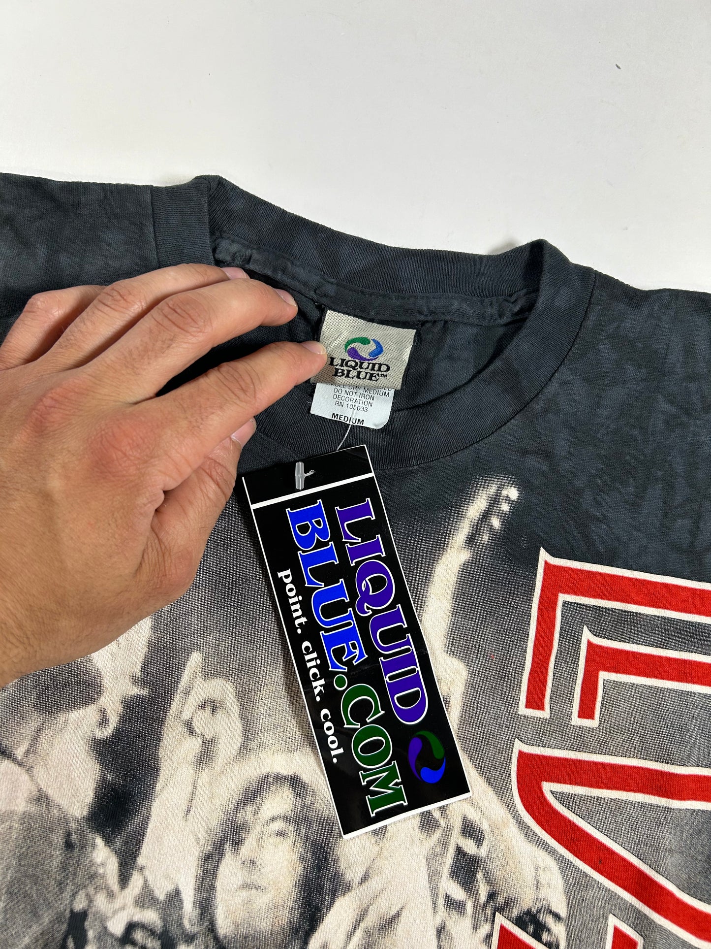 Vintage 2004 Liquid Blue Led Zeppelin Tie Dye Tee Medium 20.5x27.75 Brand New With Sticker Tag