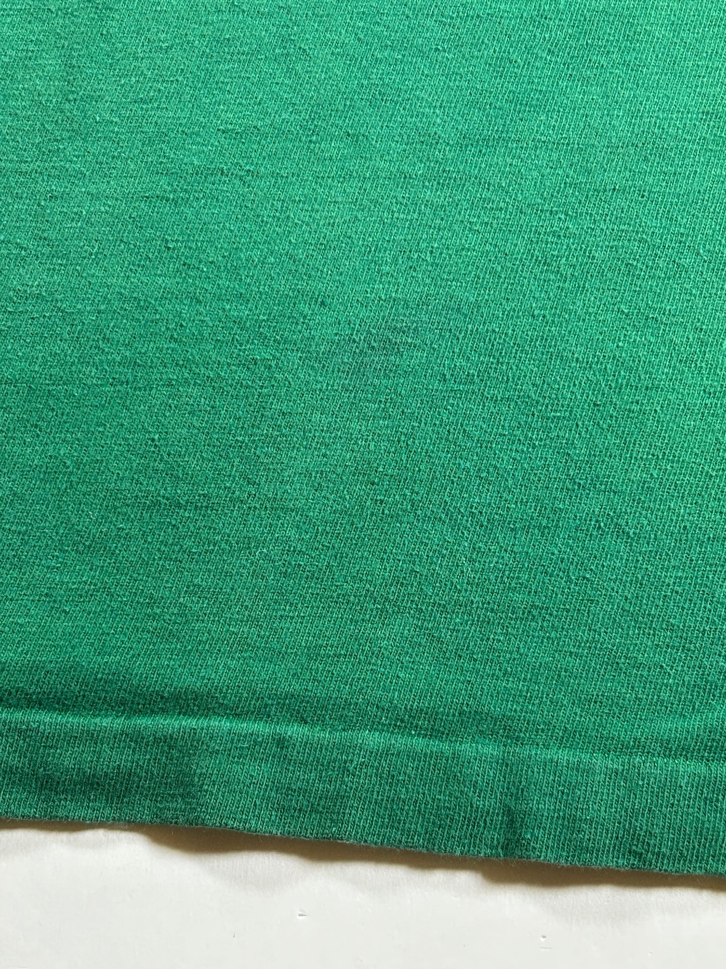 Vintage 70s Notre Dame Champion Blue Bar Green Jersey Style Tee 18.25x26 Inches Small Fit As Is