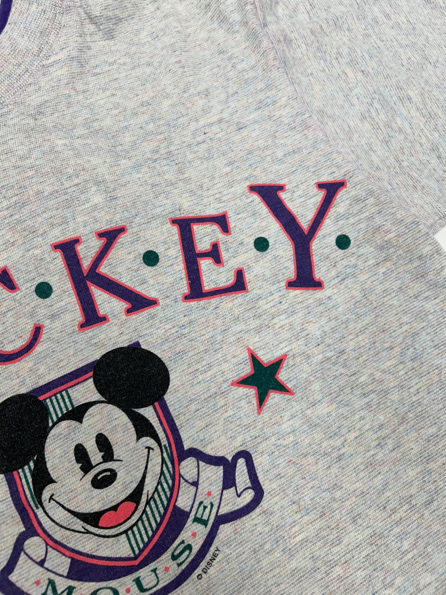 Vintage 90s Disney Mickey Mouse Gear For Sports Tee Small Rollup Sleeves Small 18x25.25 Inches