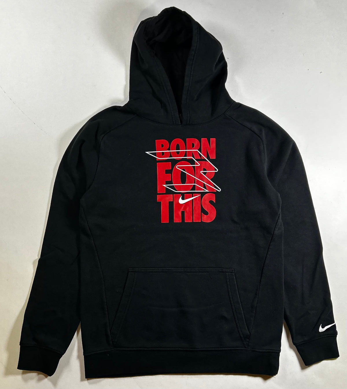 Nike Russell Wilson 3 Brand Born For This Hoodie Sweatshirt Youth XL 19.75x26 Inches