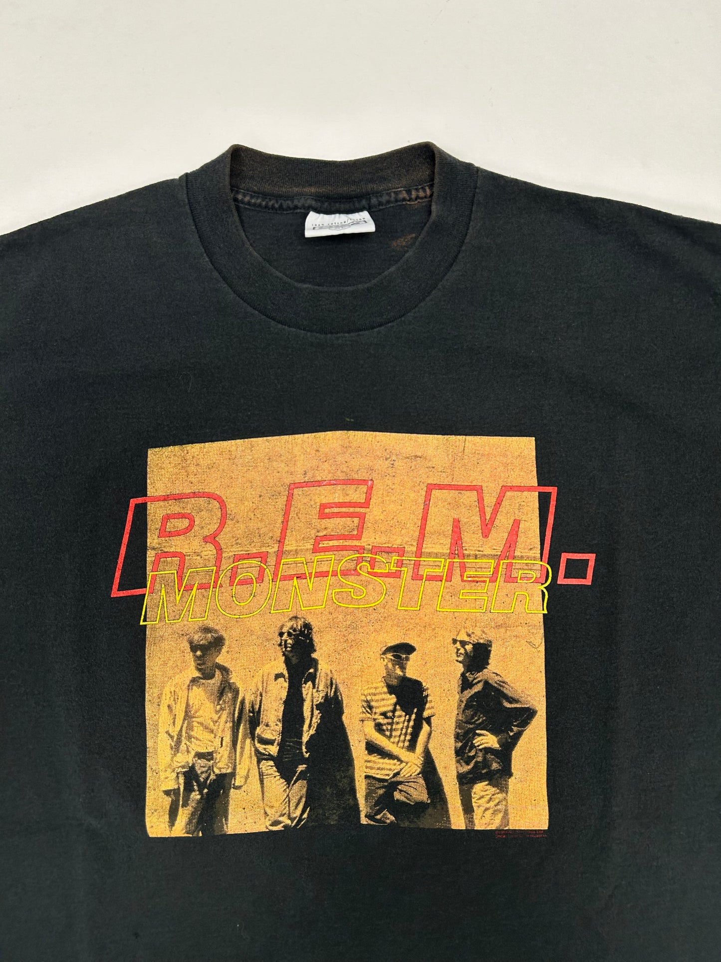 Vintage 1993 R.E.M. Monster Music Band Album Tee Nice Man Tag REM XL 23x30.25 Inches Faded As Is