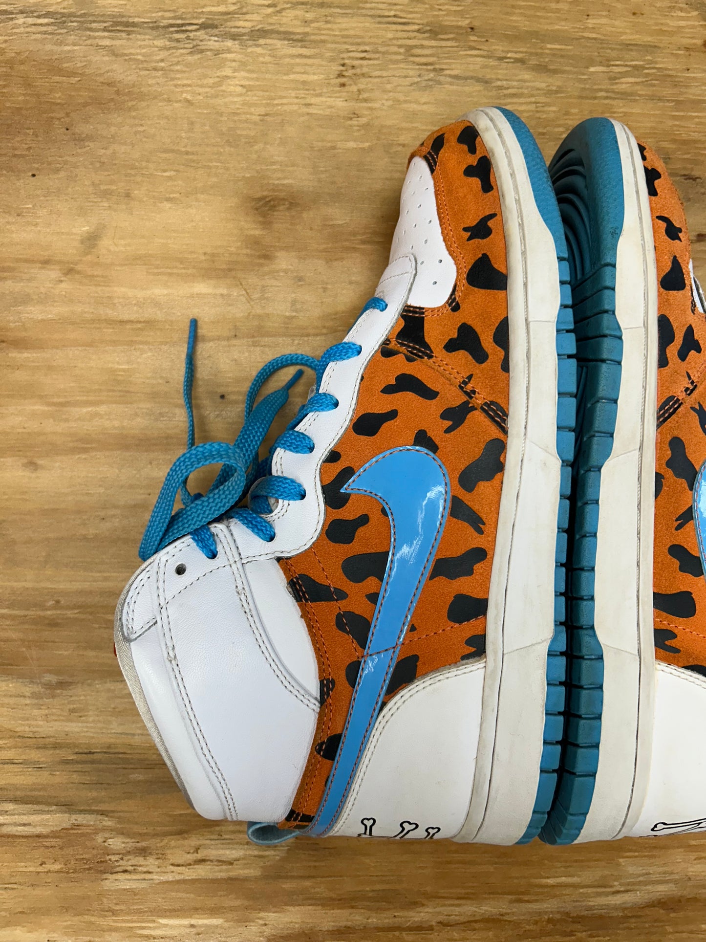 2009 Nike Fred Flintstone Big High QK Sneakers 9.5 370428841 Great Condition No Box As Is