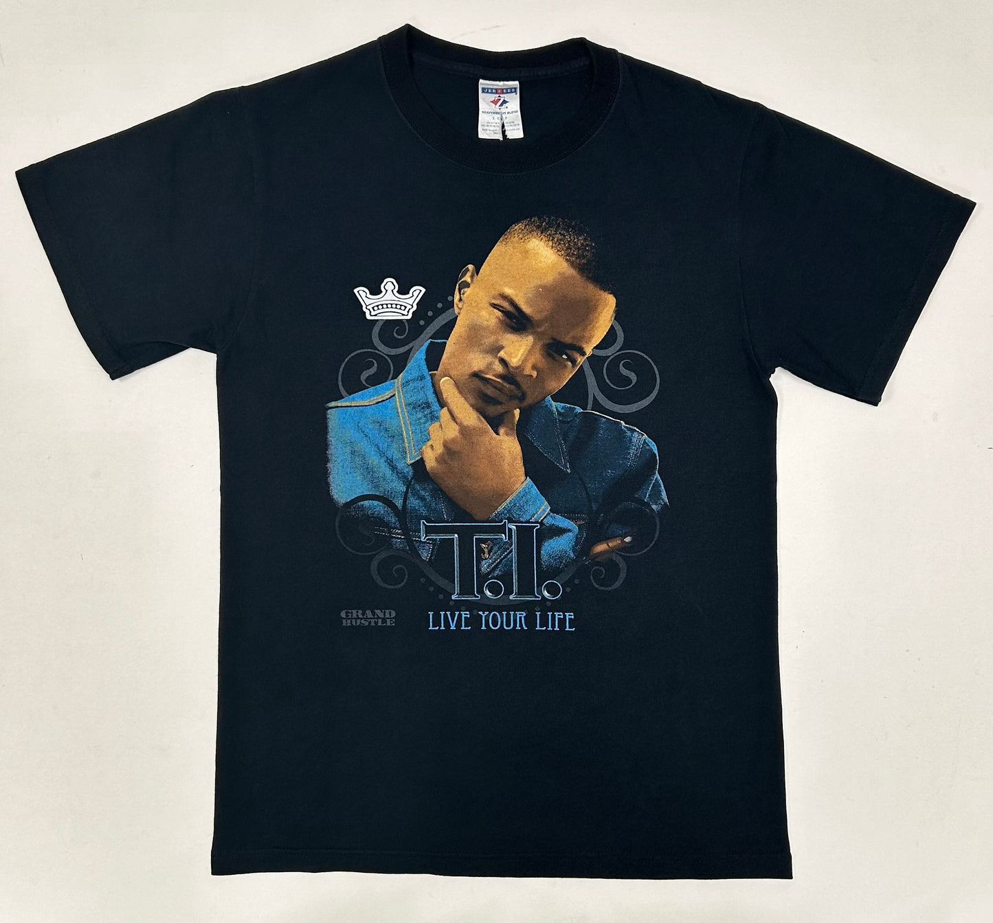 Vintage T.I. Live Your Life Grand Hustle Rap Shirt Parking Lot Tour Tee Small 18.25x26.5 Inches