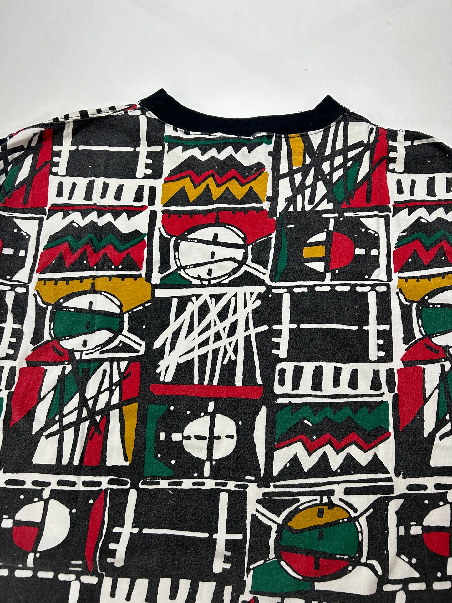 Vintage Nike Air Jordan AOP 1993 Tee Constructed Top Abstract Jordan 8 VIII XL 26.25x27.5/30 Inches