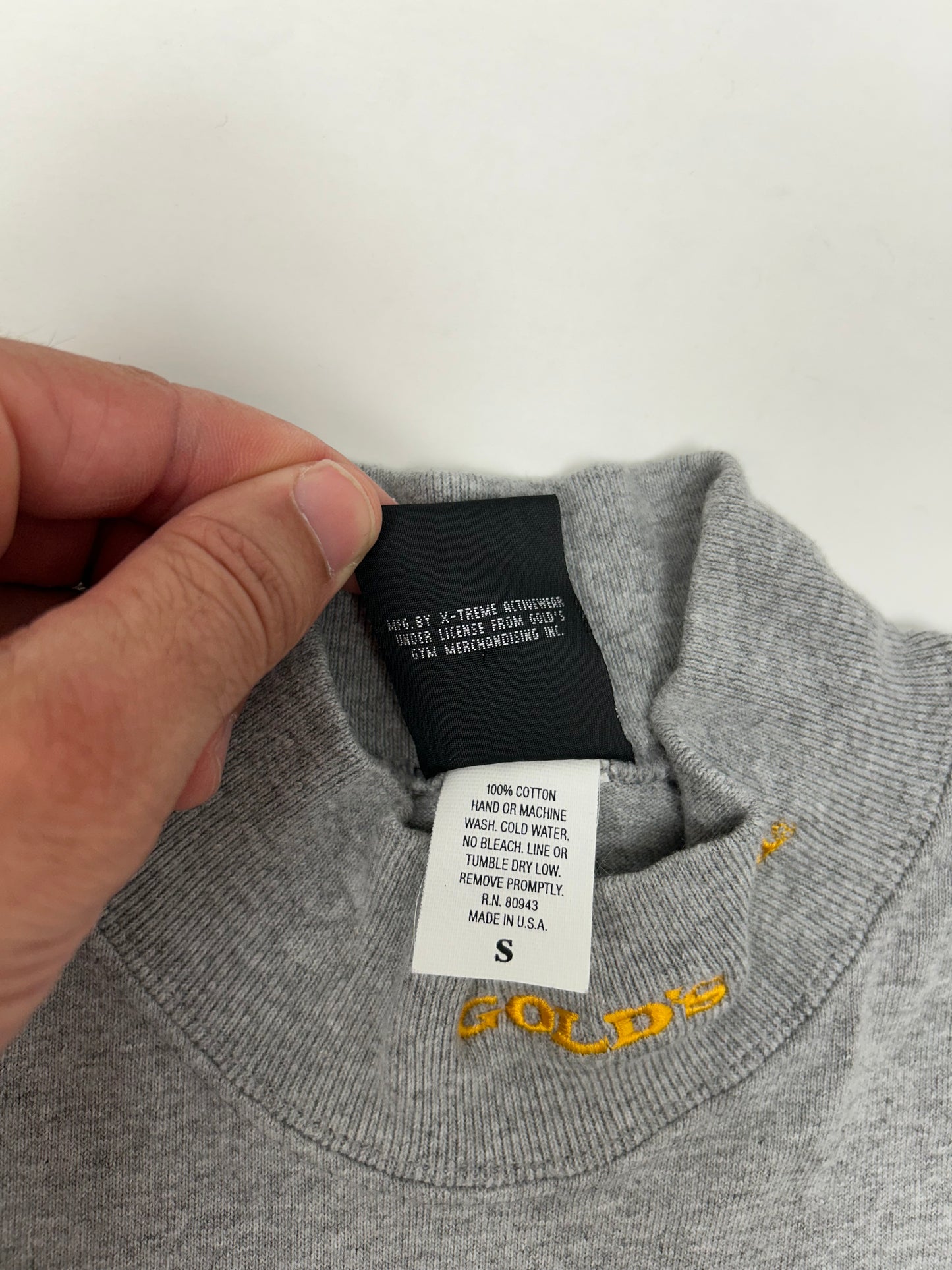 Vintage Golds Gym Turtleneck Shirt Small 18x27.5 Inches