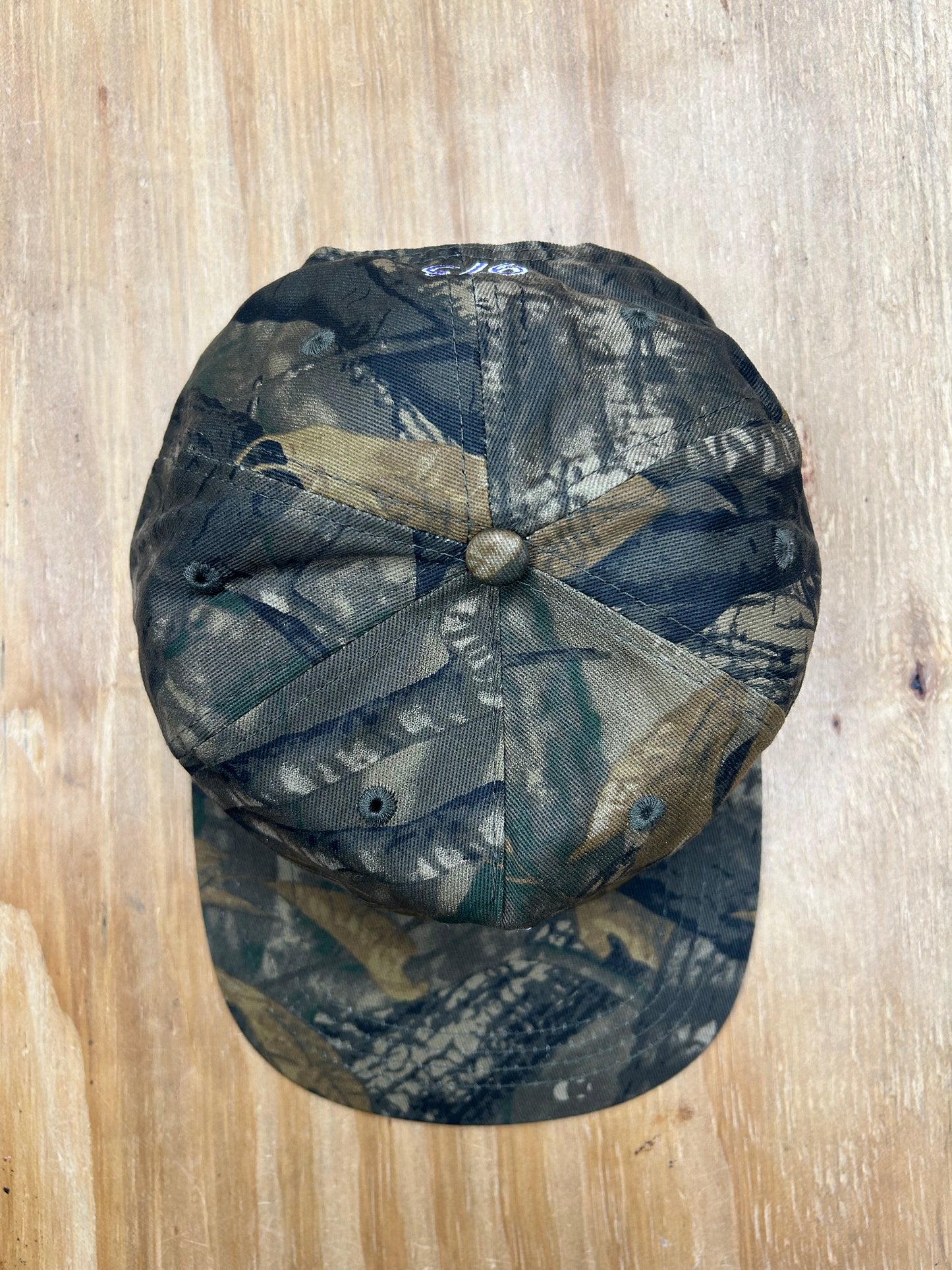 Edgewood NJ EW 973 Team Logo 5 Panel Cotton Adjustable SnapBack Hat Vintage Camo