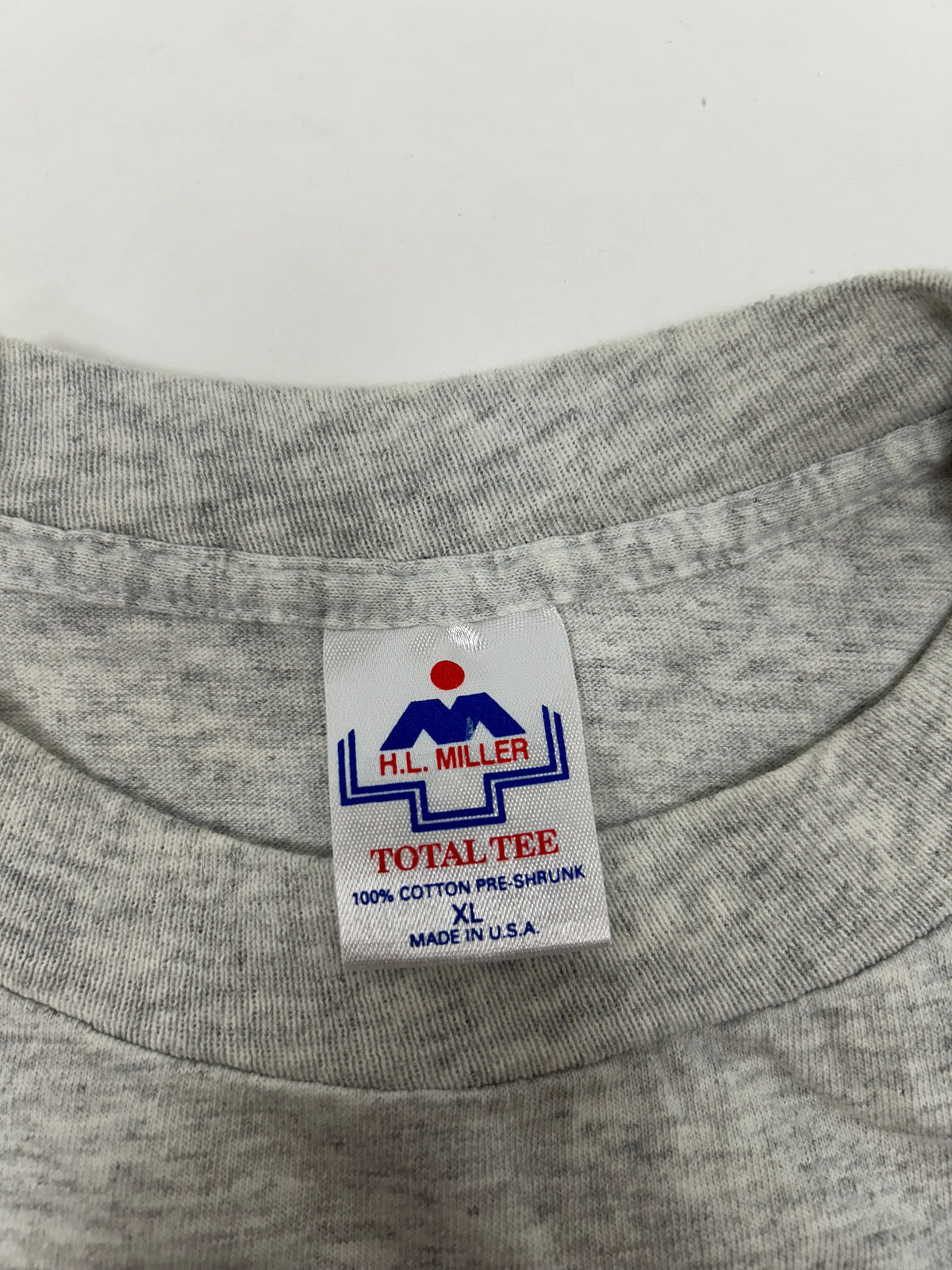 Vintage Hawaii Palm Tree Sun Embroidered Vacation Destination Tee XL Gray USA 90s