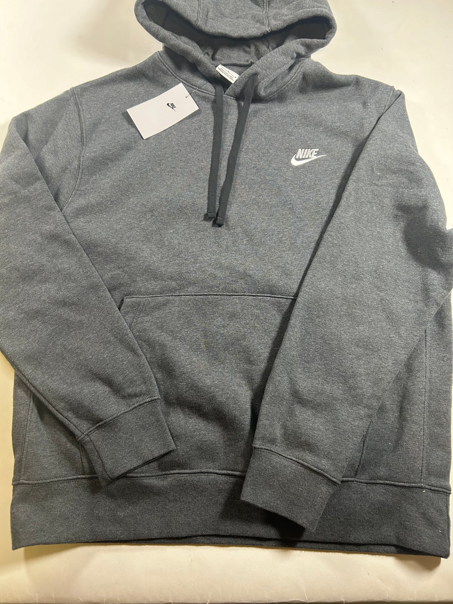 Nike Sportswear Club Fleece Hoodie BV2654-071 Sweatshirt Gray Large 24.25x28 Inches Brand New 2024