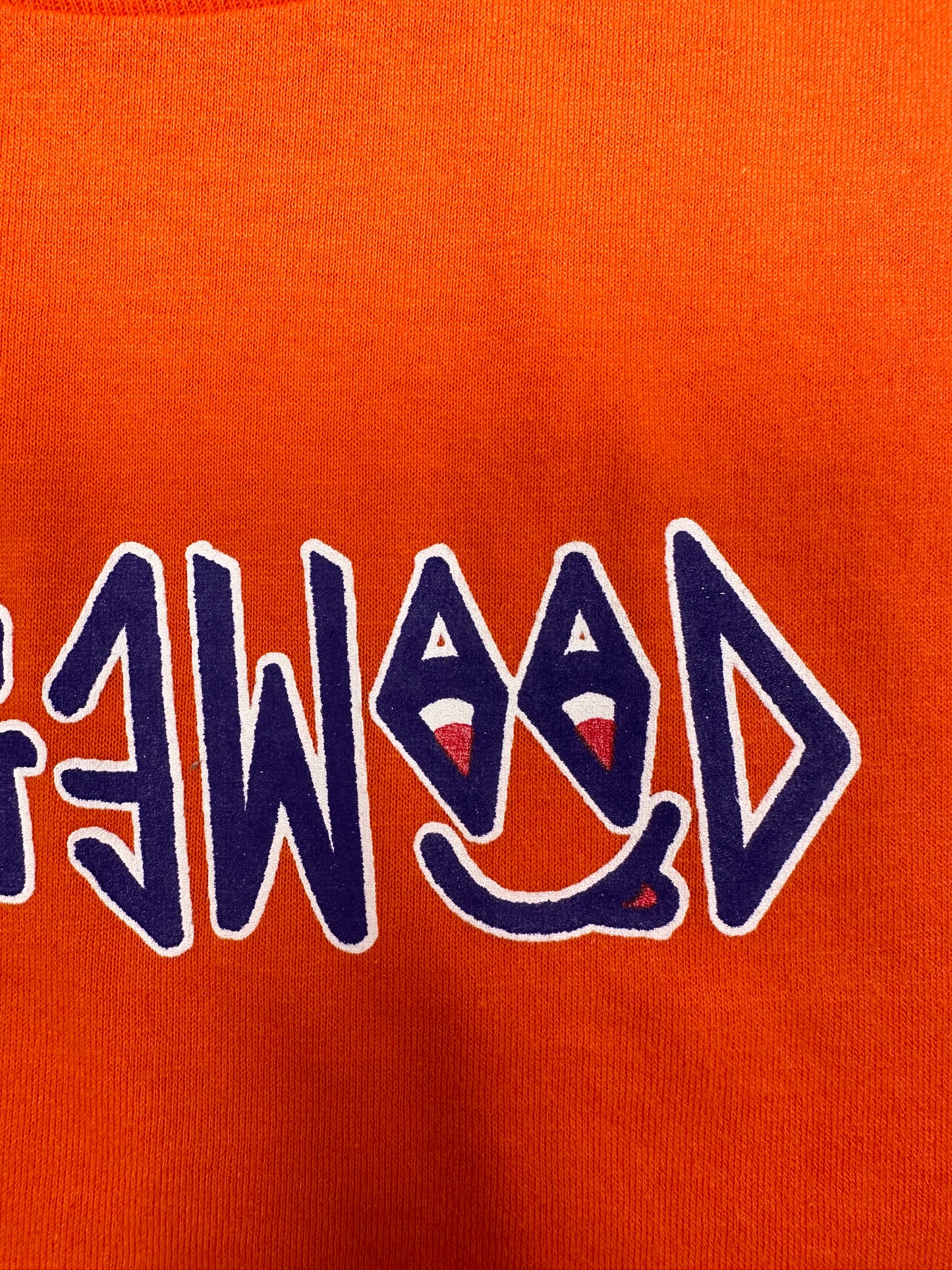 Edgewood NJ “Deeper Than The Roots.” First Edition Tee Tagged Youth Large Can Fit Adult XS/S 17.5x24.75 Inches 00s Hanes Heavyweight 50/50 Blend Made In El Salvador Orange
