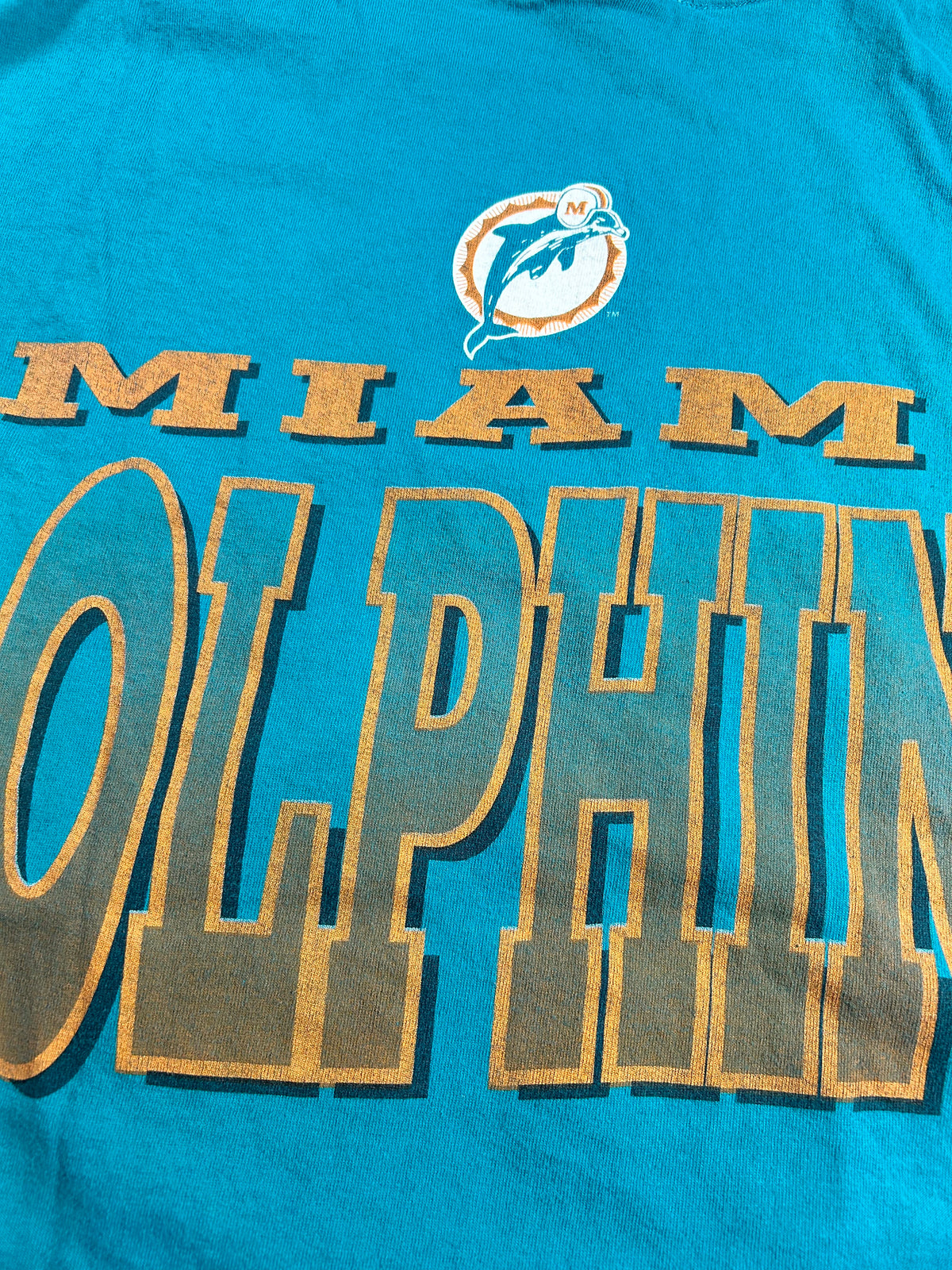 Vintage 1994 Miami Dolphins NFL Starter T-shirt XL 24.5x27.75/29.25 Inches 90s