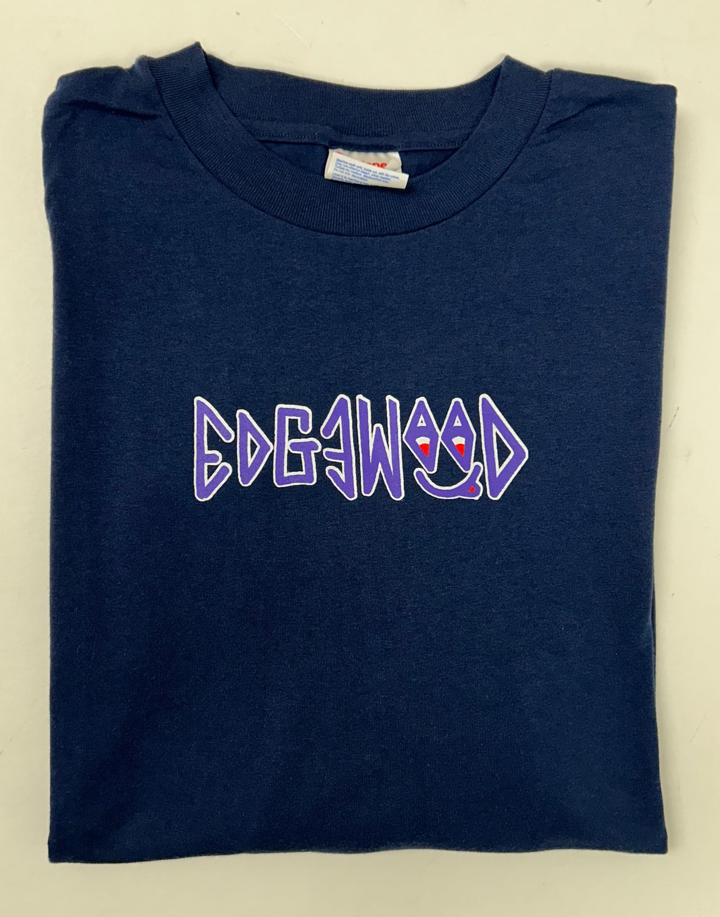 Edgewood NJ first edition “Deeper Than The Roots.” Tee 3XL 28.5x30.25 Inches Hanes Heavyweight 50/50 Blend Navy Blue