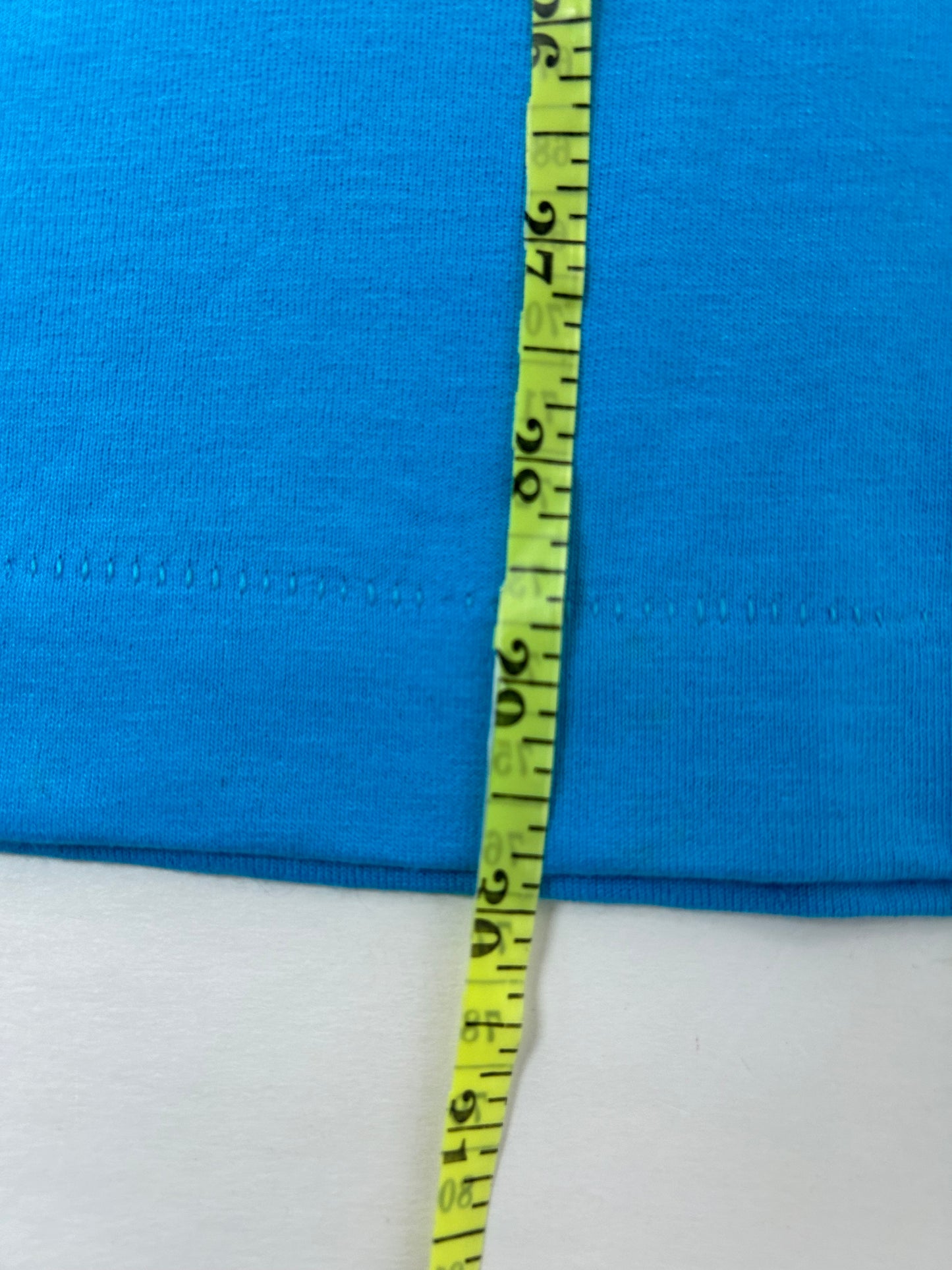 Edgewood NJ first edition “Deeper Than The Roots.” Tee XL 23.25x29.75 Inches FOTL BEST 50/50 Blend USA Made Bright Blue