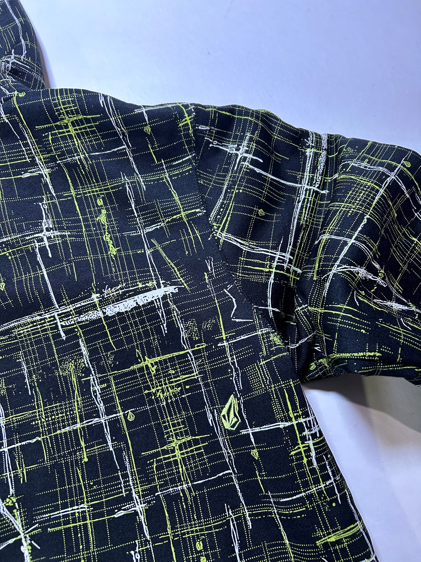 Vintage 00s Volcom Stone Fleeced Lined Zip Up Hooded Sweatshirt Large/Medium Fit 23x29.25 Inches