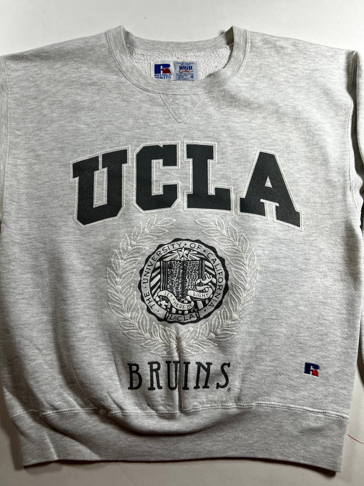 Vintage Russell Athletic UCLA California Los Angeles College Bruins USA Crewneck Medium 22x25.5 Inches As Is