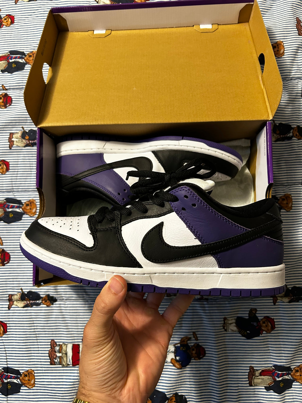 Nike SB Dunk Low Court Purple Size 10 Brand New With Box Skateboarding Shoe Skate