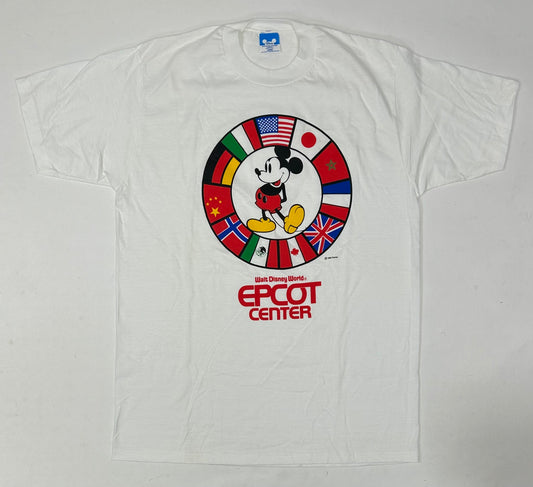 Vintage Walt Disney World EPCOT CENTER Mickey Mouse T-Shirt L/M 20.5x29.5 Inches