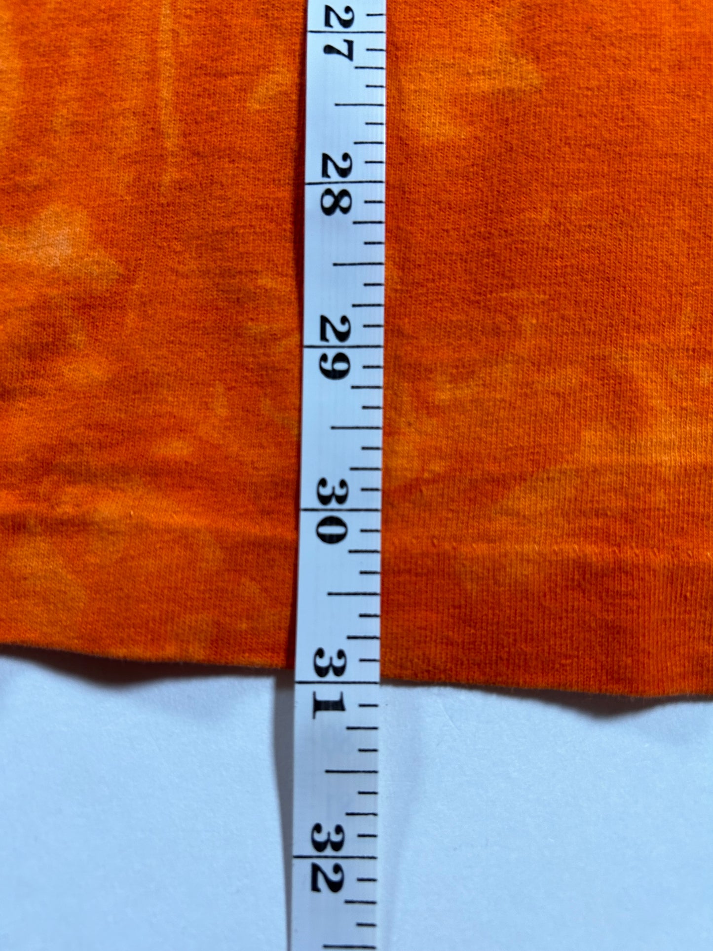 Vintage Harley Davidson Motorcycles Woodstock Tie Dye Orange Flames Tee L/XL Fit 24.25x31 Inches