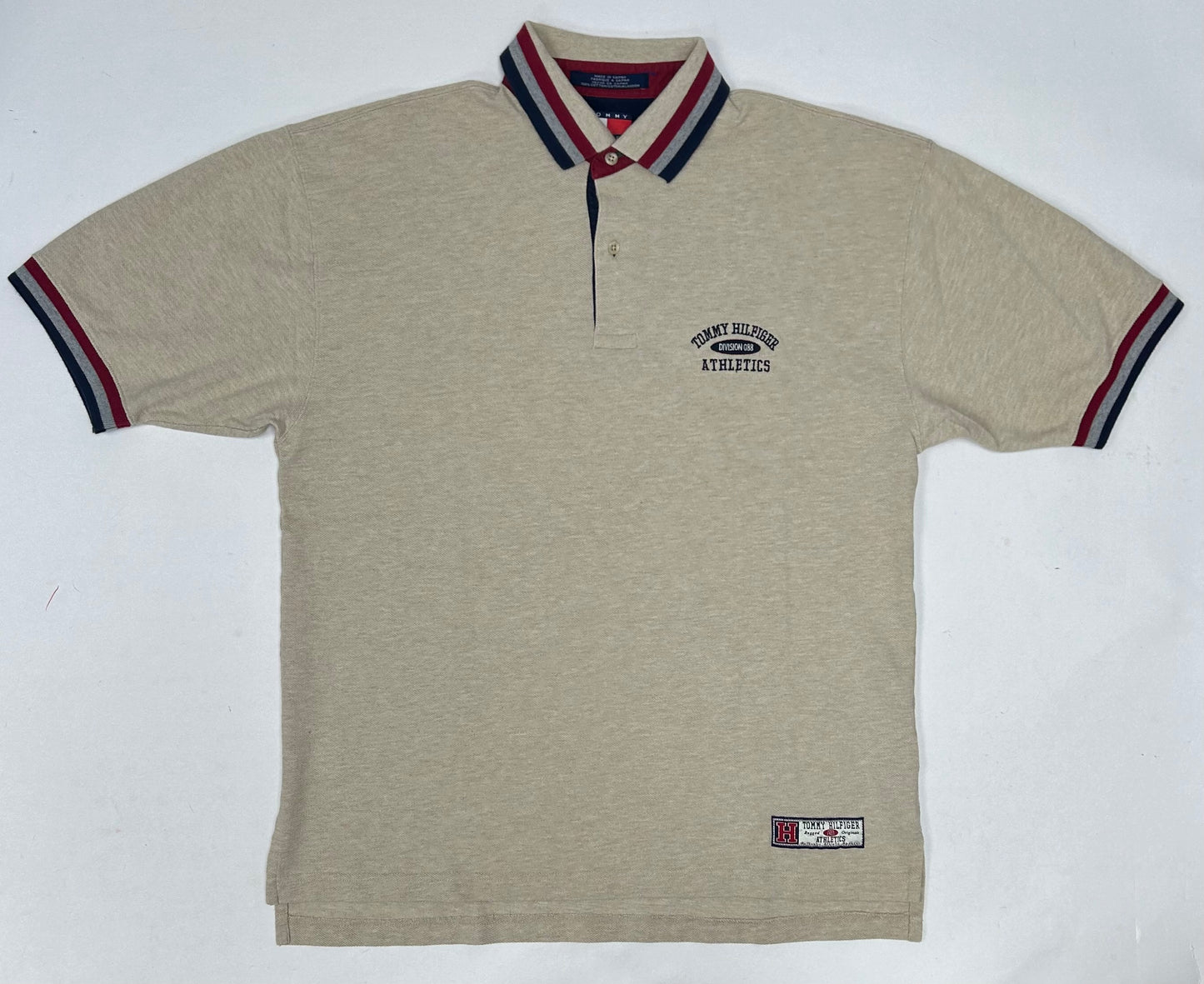 Vintage Tommy Hilfiger Athletics Division 088 Polo Shirt Mens L Short Sleeve 90s