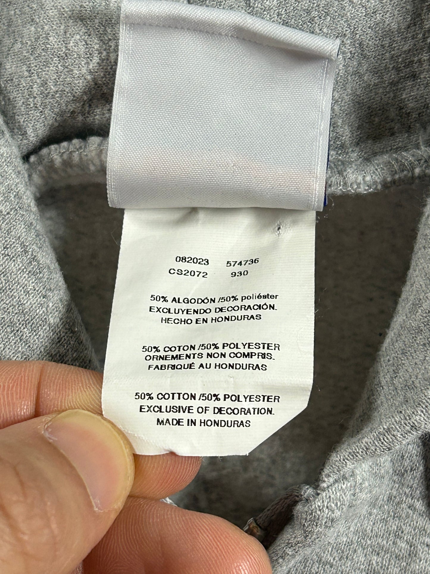 Montclair State University College Zip Hooded Sweatshirt Gray Large 24x27 Inches