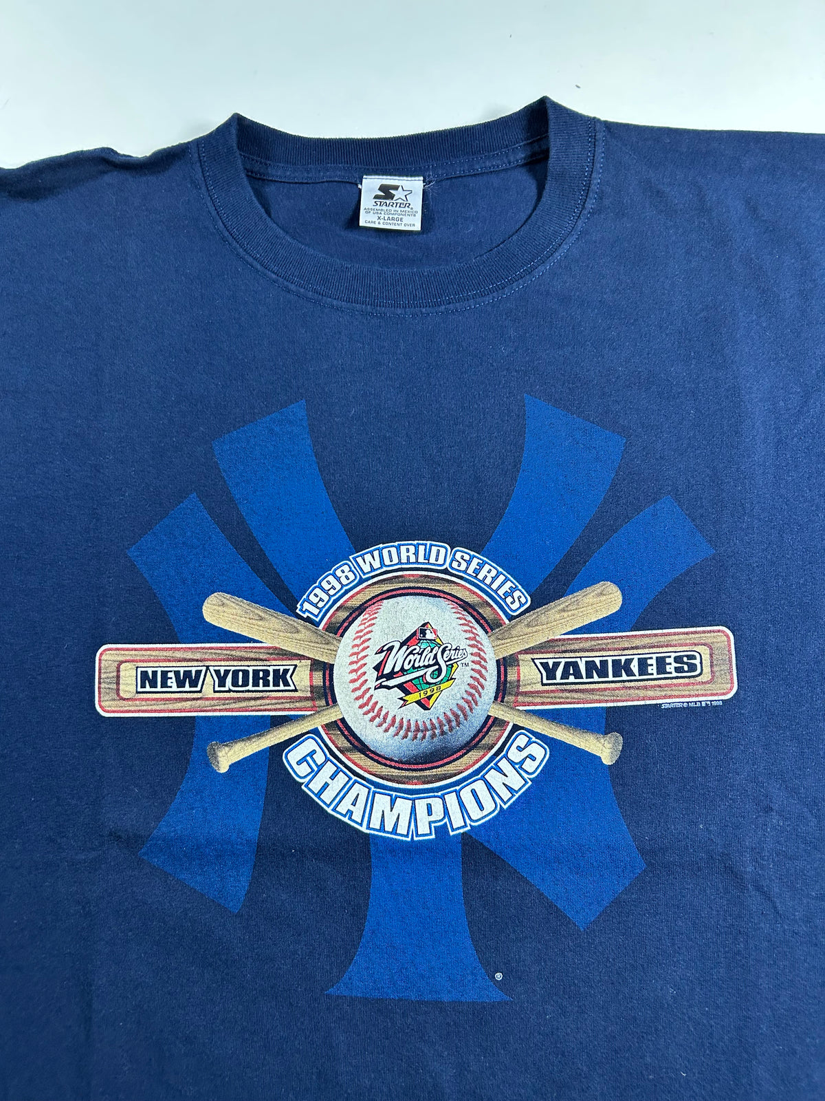 Vintage 1998 New York Yankees World Series Baseball Champions Roster T-Shirt XL 23.75x30.75 Inches