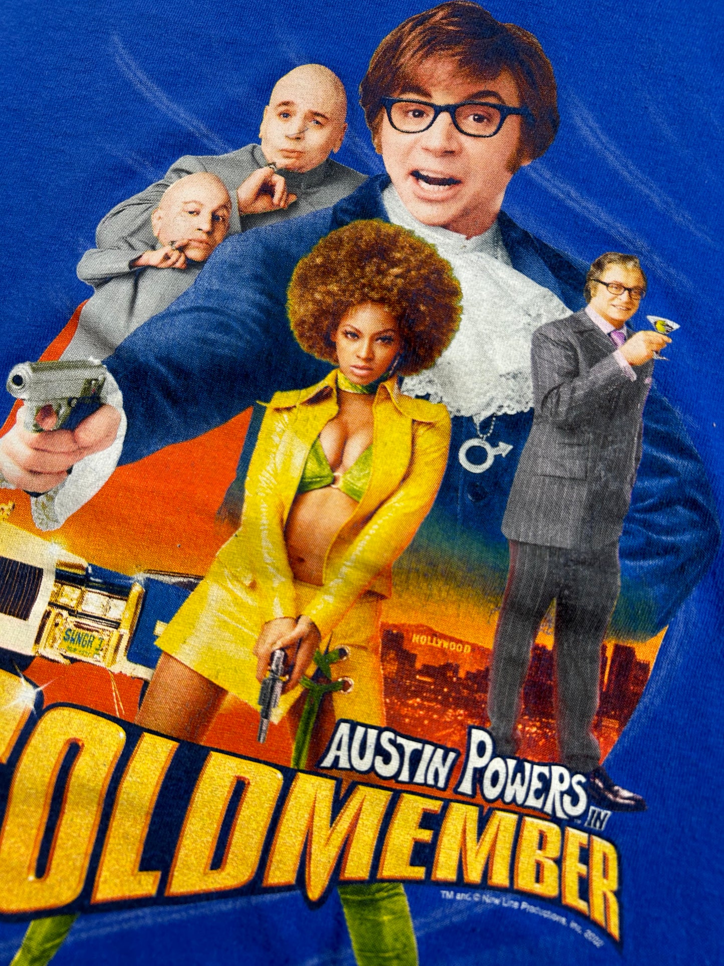 Vintage 2002 Austin Powers Goldmember Movie Promo T-Shirt Size Large 22.25x27.5 Inches Comes With DVD