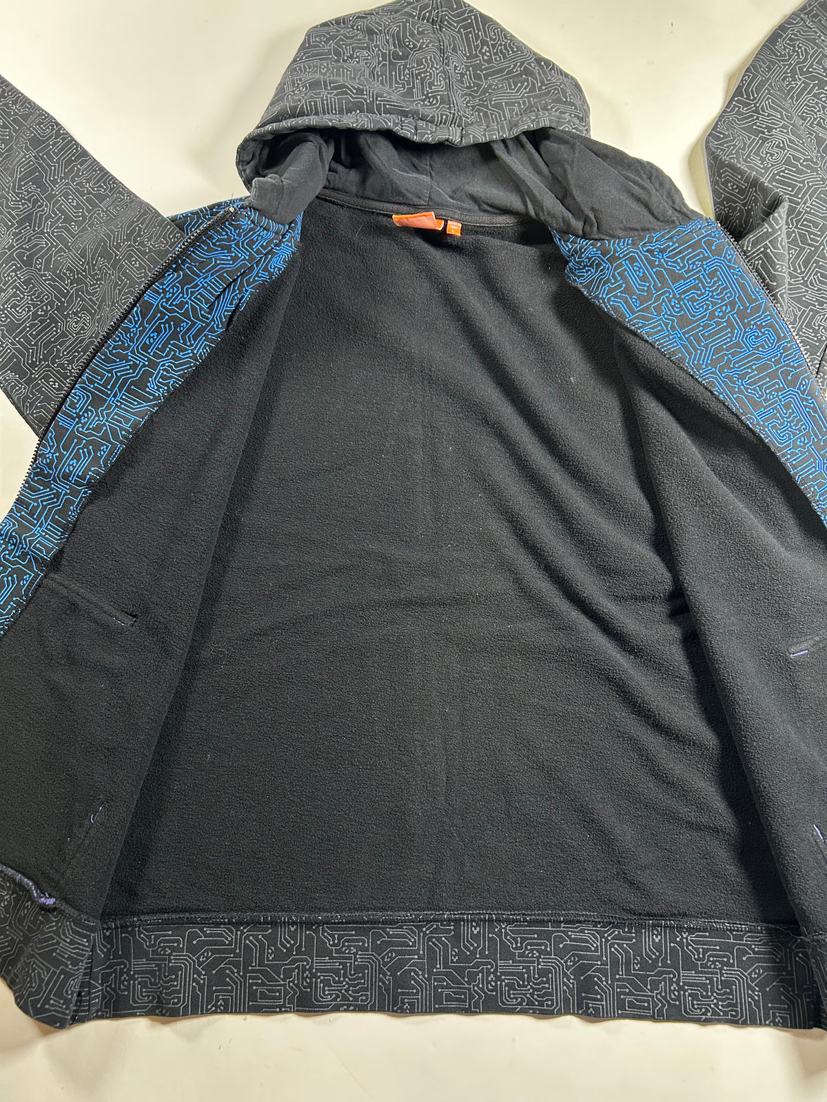 Vintage Thirty Two Snowboarding Brand Hoodie Zip Sweatshirt Y2K Abstract Large 24.25x27.75 Inches