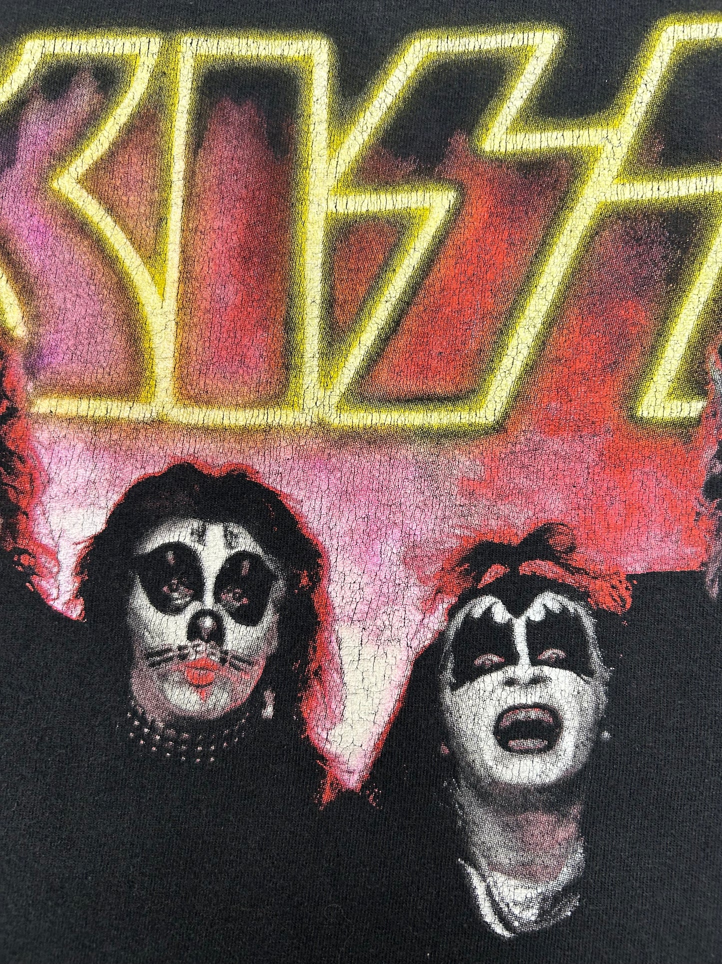 Vintage 90s KISS Army Depot T-Shirt KISS Faces Single Stitch Metal Band Rock XL