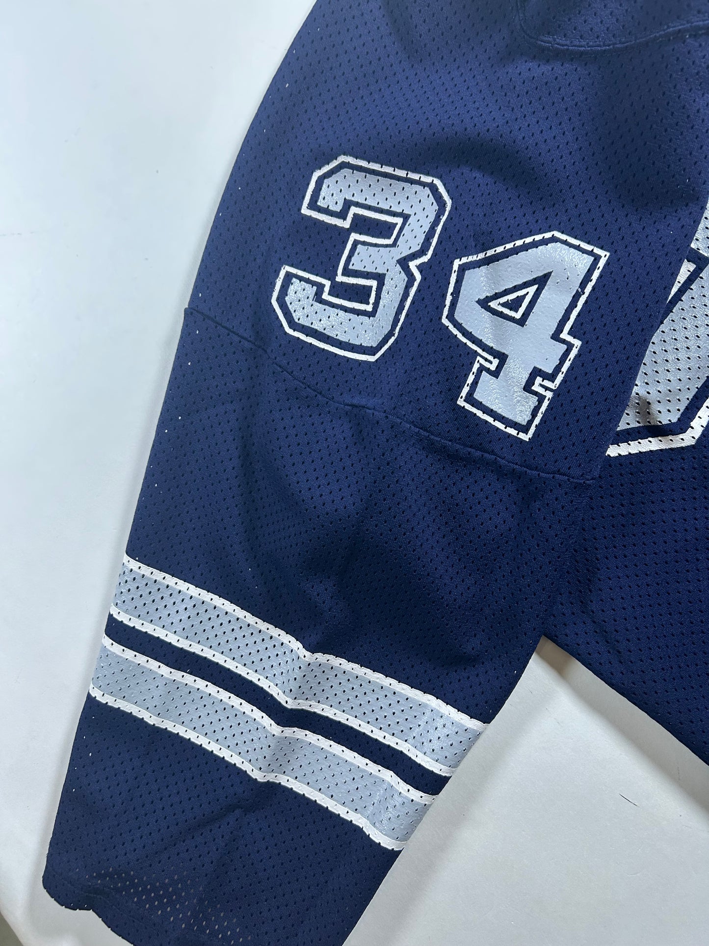 Vintage Herschel Walker #34 DALLAS COWBOYS NFL Jersey Sand Knit 23.5x32 Inches XL/L Fit 80s