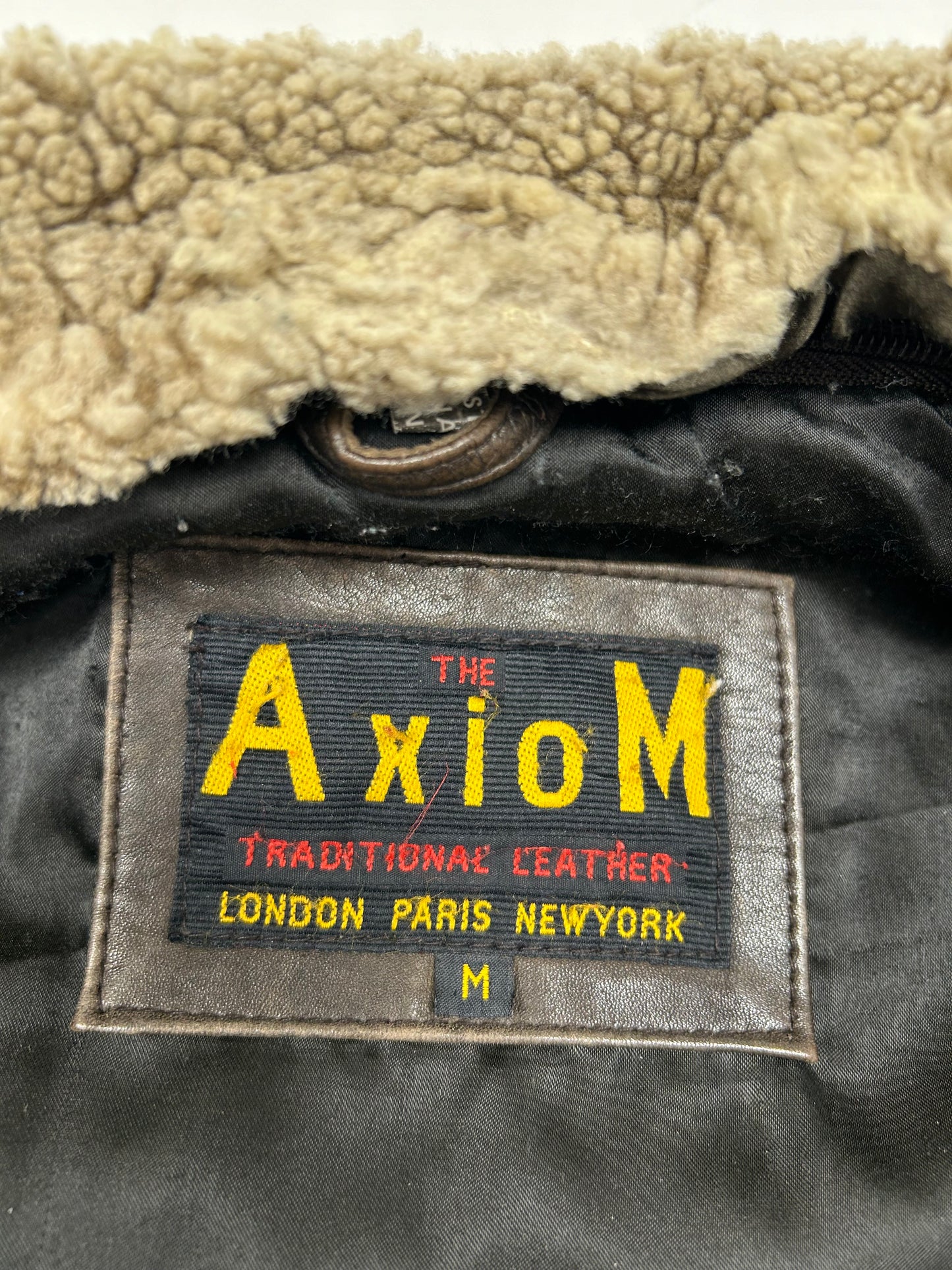 Vintage 90s The Axiom Traditional Leather Pete’s Wicked Ale Leather Jacket Beer Brewery Medium 25x28 Inches