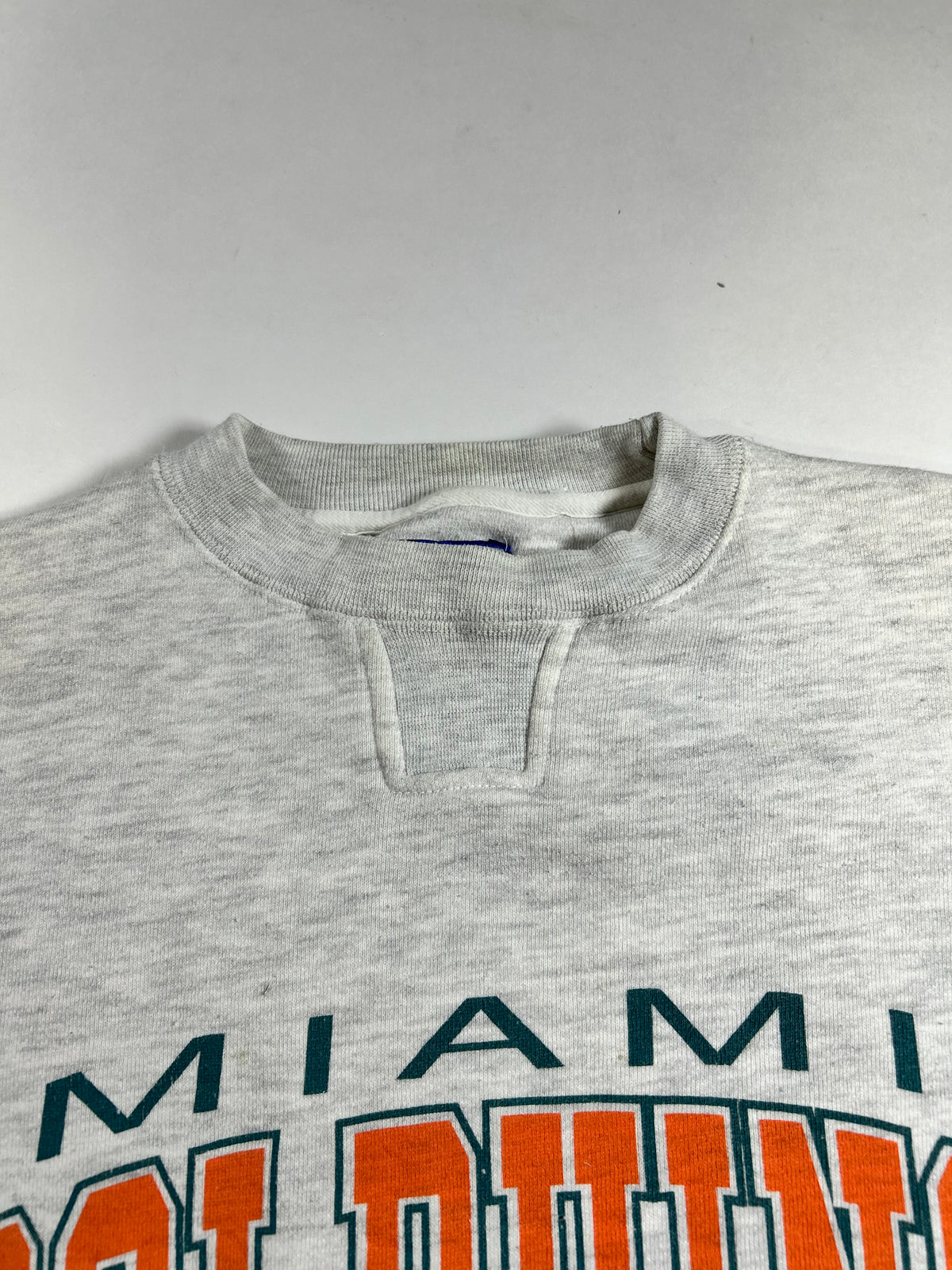 Vintage Starter 1993 Miami Dolphins NFL Crewneck Sweatshirt Gray 23.5x28.25 M/L Fit