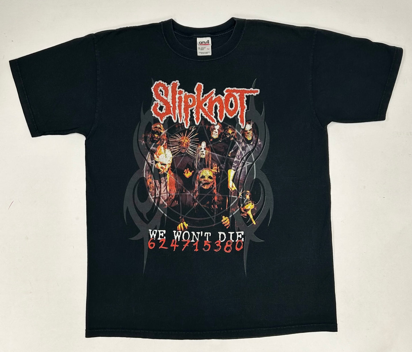 Vintage Slipknot We Won’t Die Tour Promo Concert Band T-Shirt 2004 Anvil Large 22.5x29.5 Inches