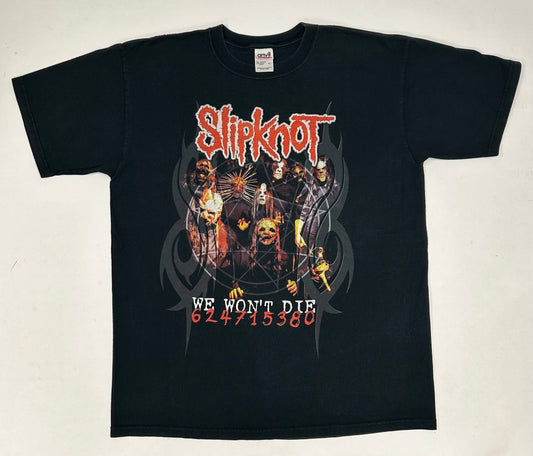 Vintage Slipknot We Won’t Die Tour Promo Concert Band T-Shirt 2004 Anvil Large 22.5x29.5 Inches