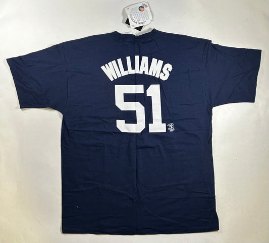 Brand New Vintage 2000s Majestic New York Yankees Bernie Williams #51 MLB Player Tee 2XL 25.75x32.5 Inches