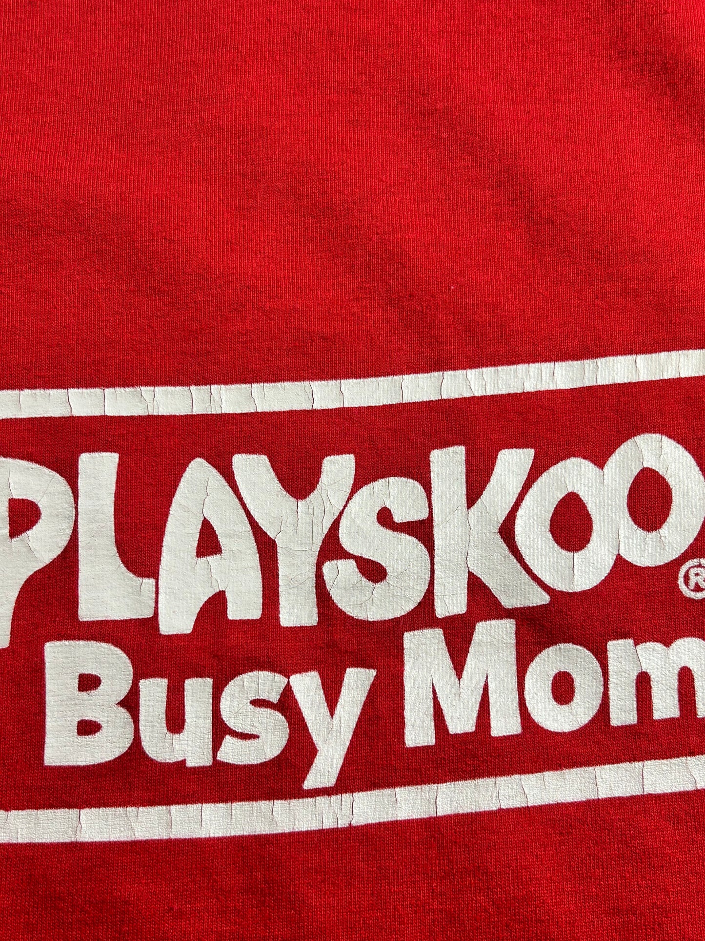 Vintage 90s Playskool Busy Mom Promo Shirt  Screen Stars Best Tag 20x28 Inches Medium Fit