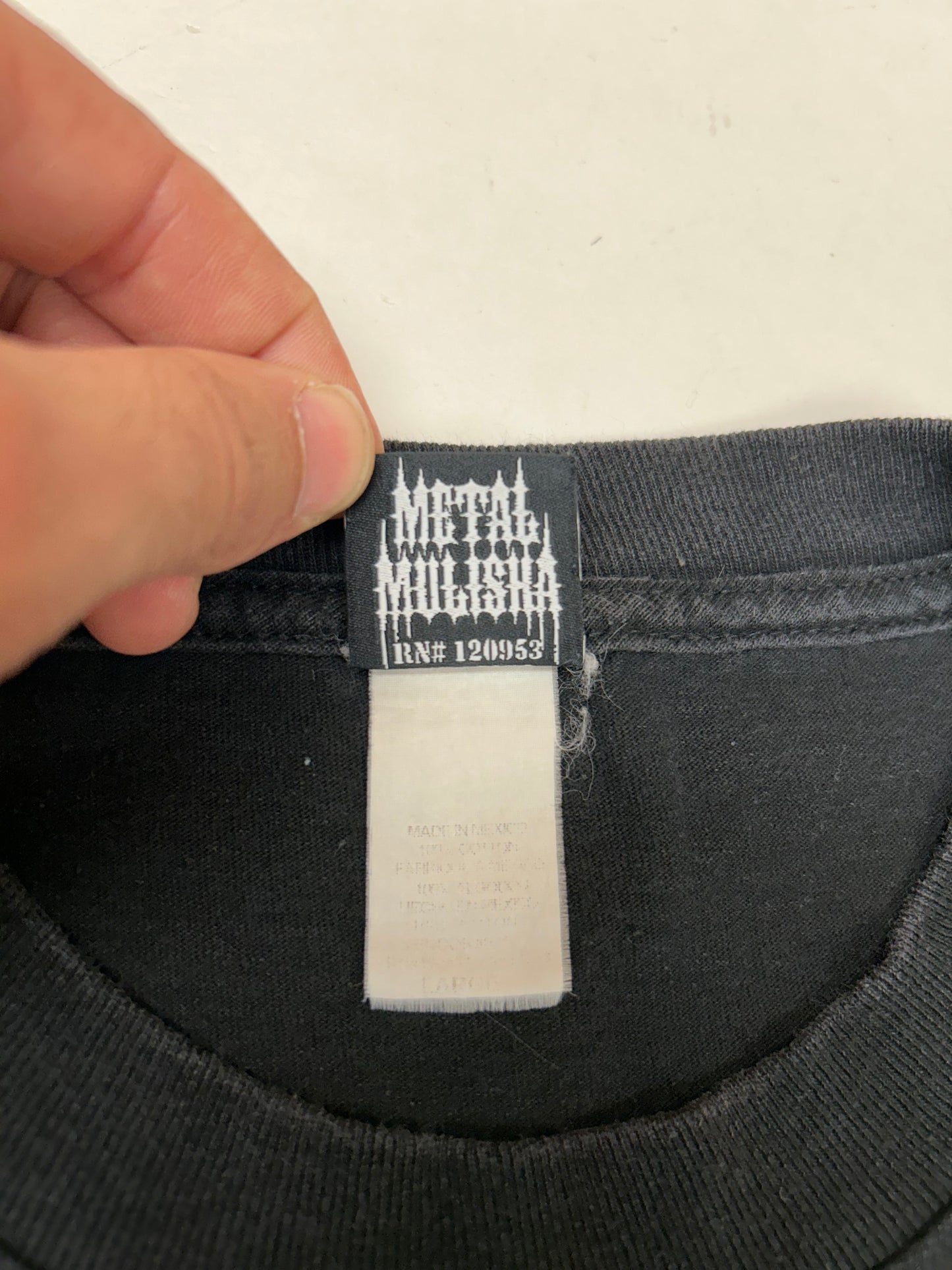 Vintage 2000s Metal Mulisha Skull Sergeant Motocross Dirt Biking Shirt Large 22x29.5 As Is Black/Green