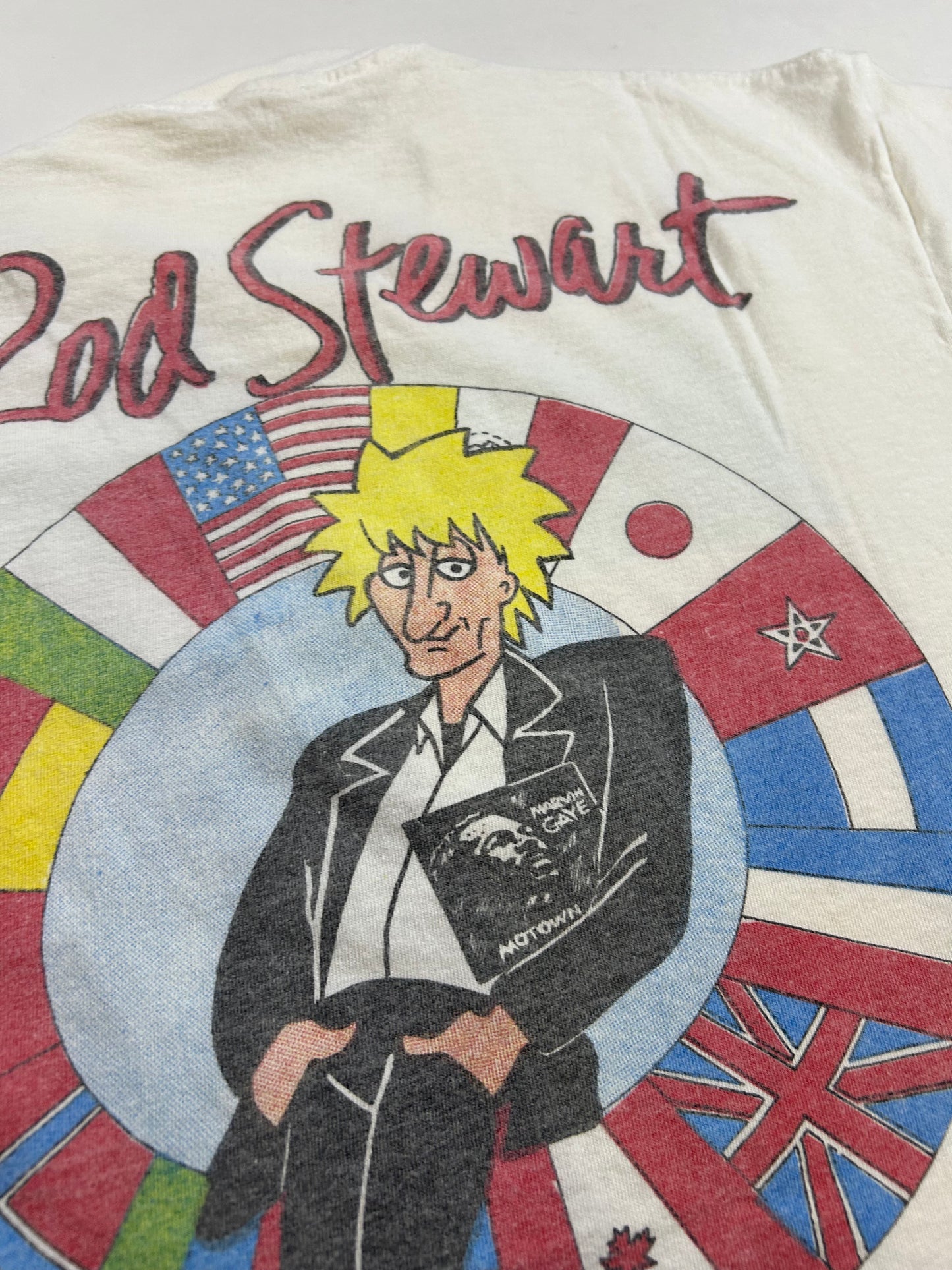Vintage 1991 Rod Stewart Vagabond Heart Tour 1991 Music Band Tee Perfectly Worn In & Faded M/L 20.5x26.75 Inches As Is