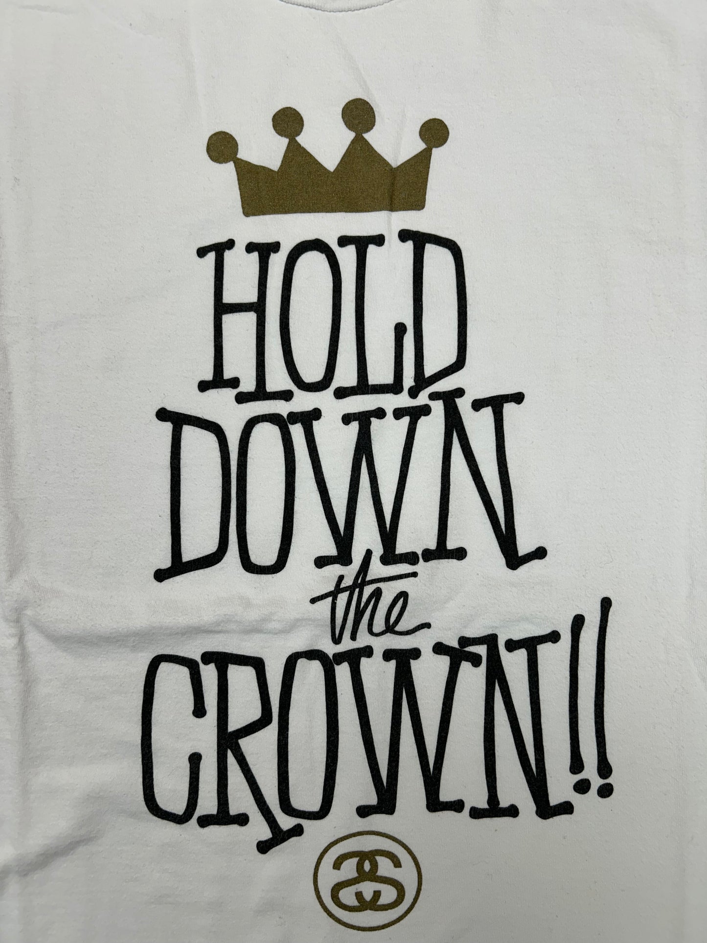 Vintage 00s Stüssy Hold Down The Crown Long Sleeve Tee Large 21x28 Inches