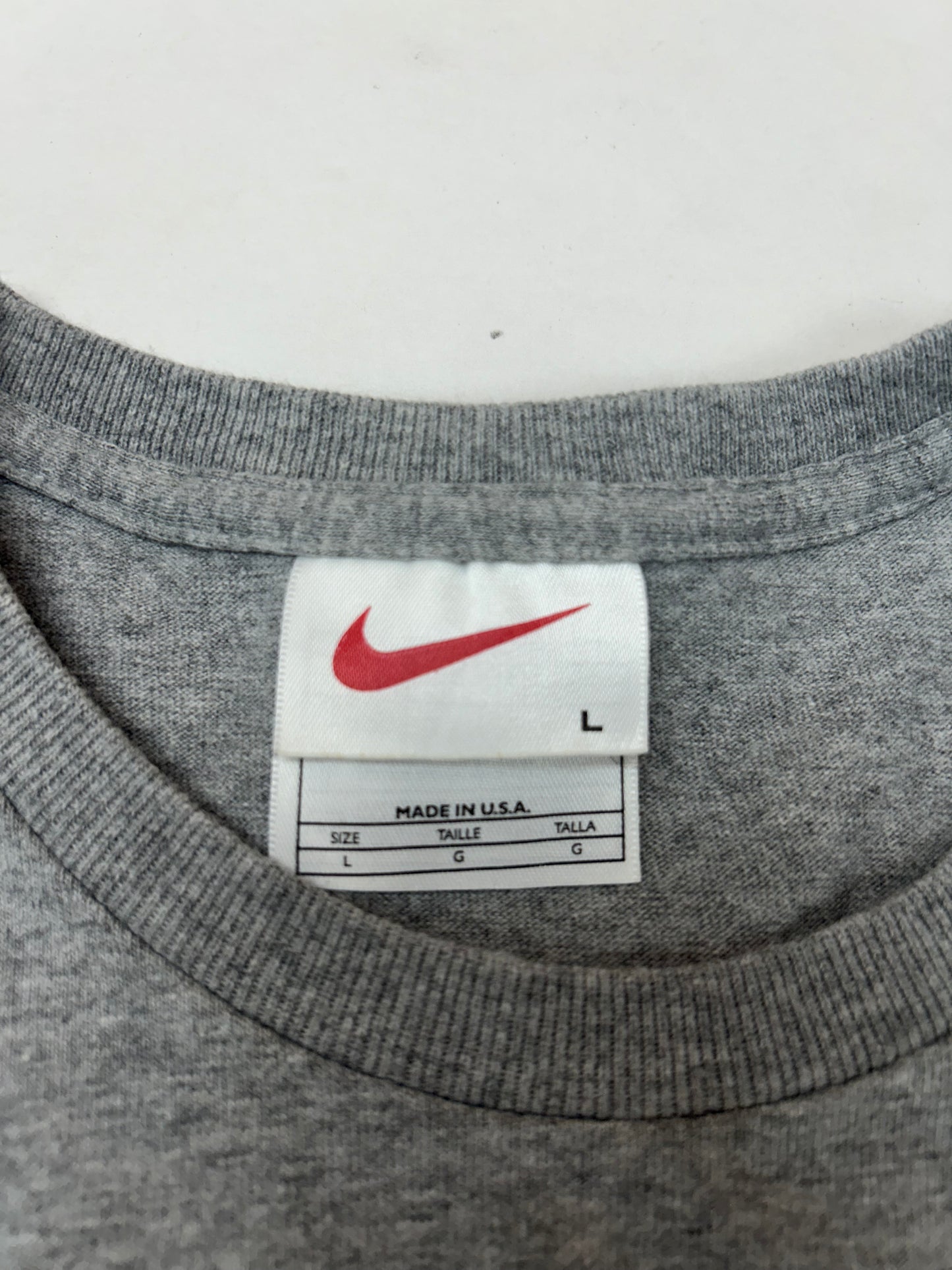 Vintage 90s Nike Swoosh Tee Women’s Large 20x25.5 Inches Gray