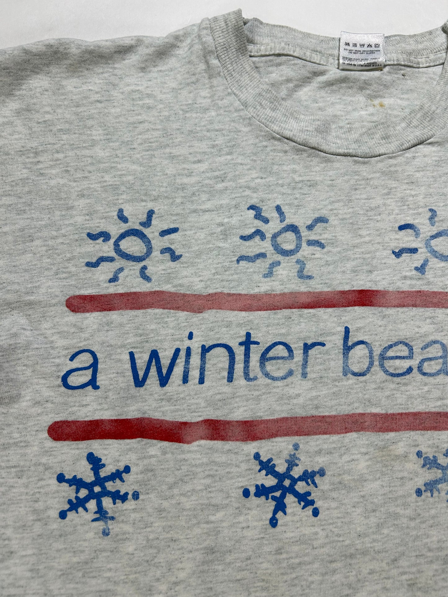 Vintage 1993 The Evian Indoor Pro Beach Volleyball A Winter Beach Fest Madison Square Garden Promo Tee Large 21.5x27.25 Inches As Is Worn In